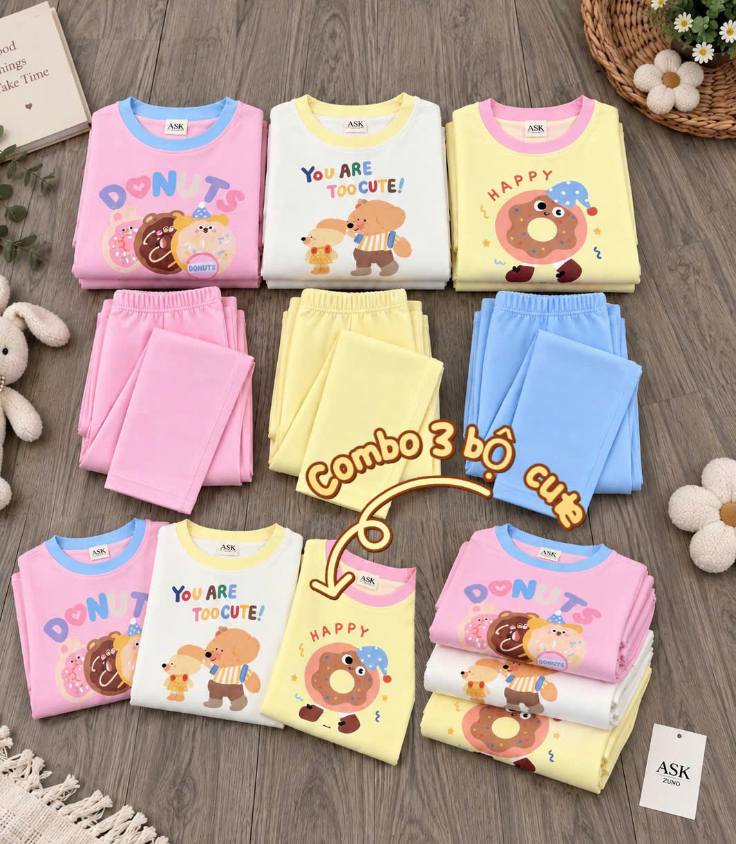 C159 - SET 3 BỘ BÁNH GẤU HAPPY