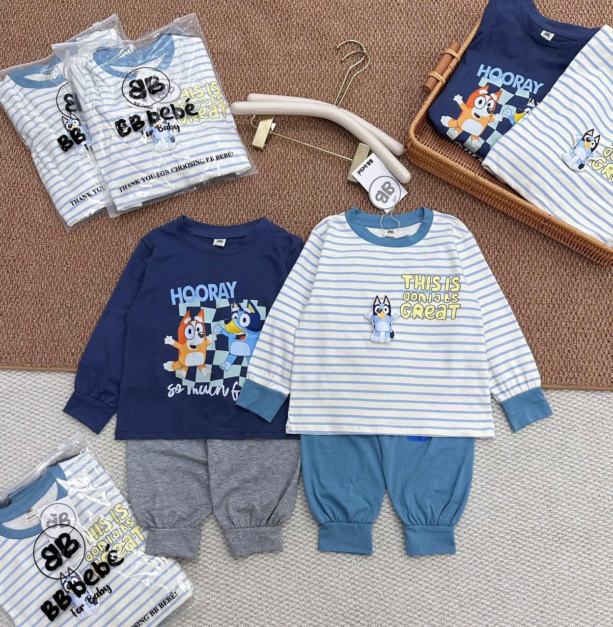 C178 - SET 2 BỘ BLUEY THAM XÁM