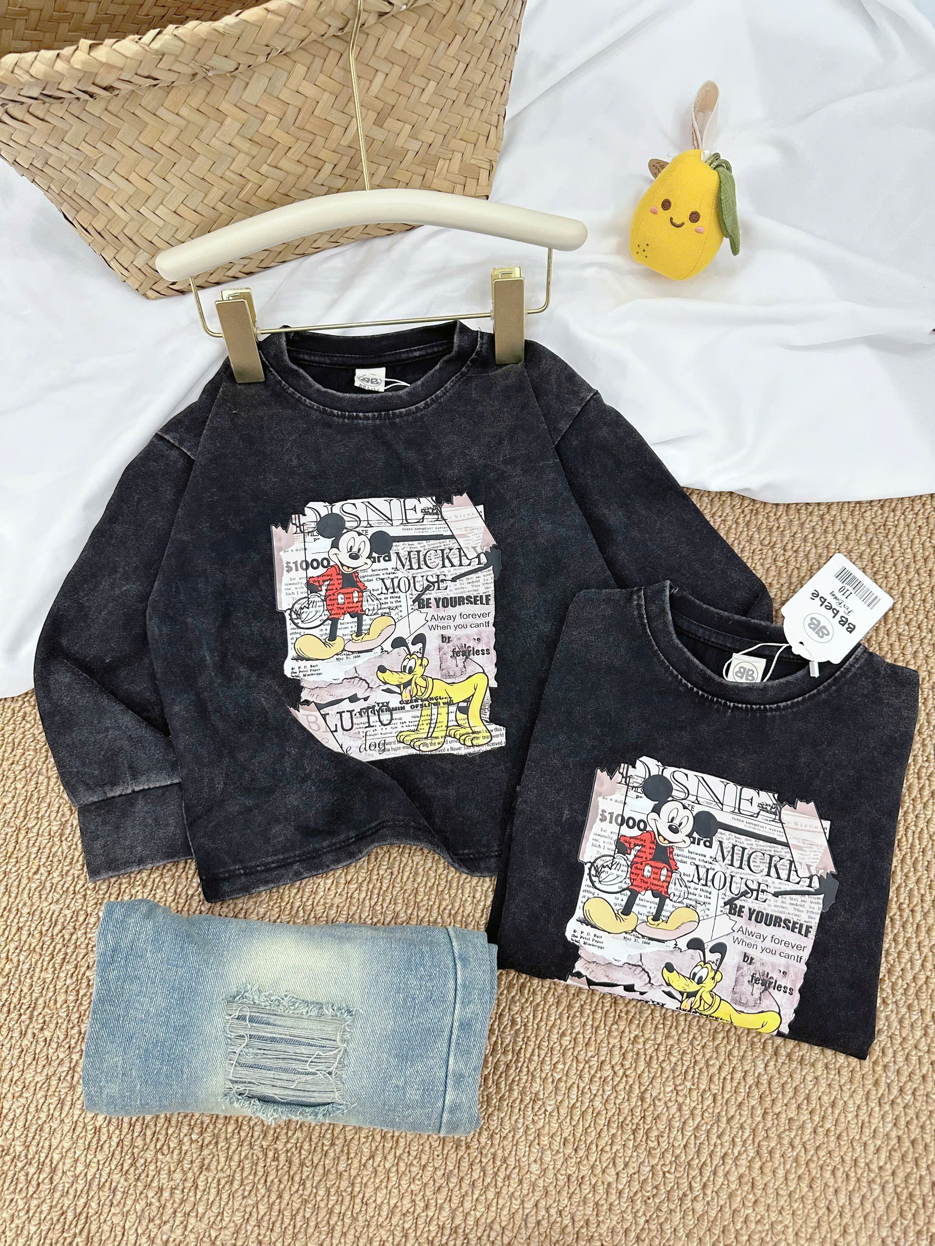 C209 - SET ÁO LOANG MICKEY QUẦN BÒ