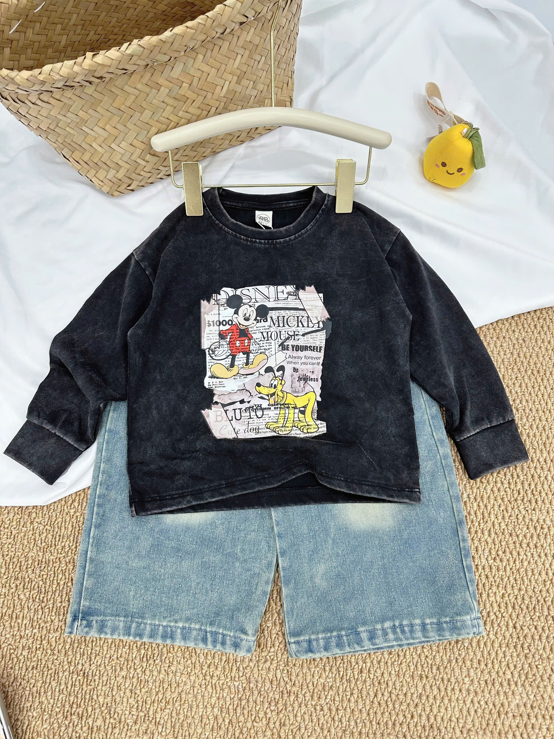 C209 - SET ÁO LOANG MICKEY QUẦN BÒ