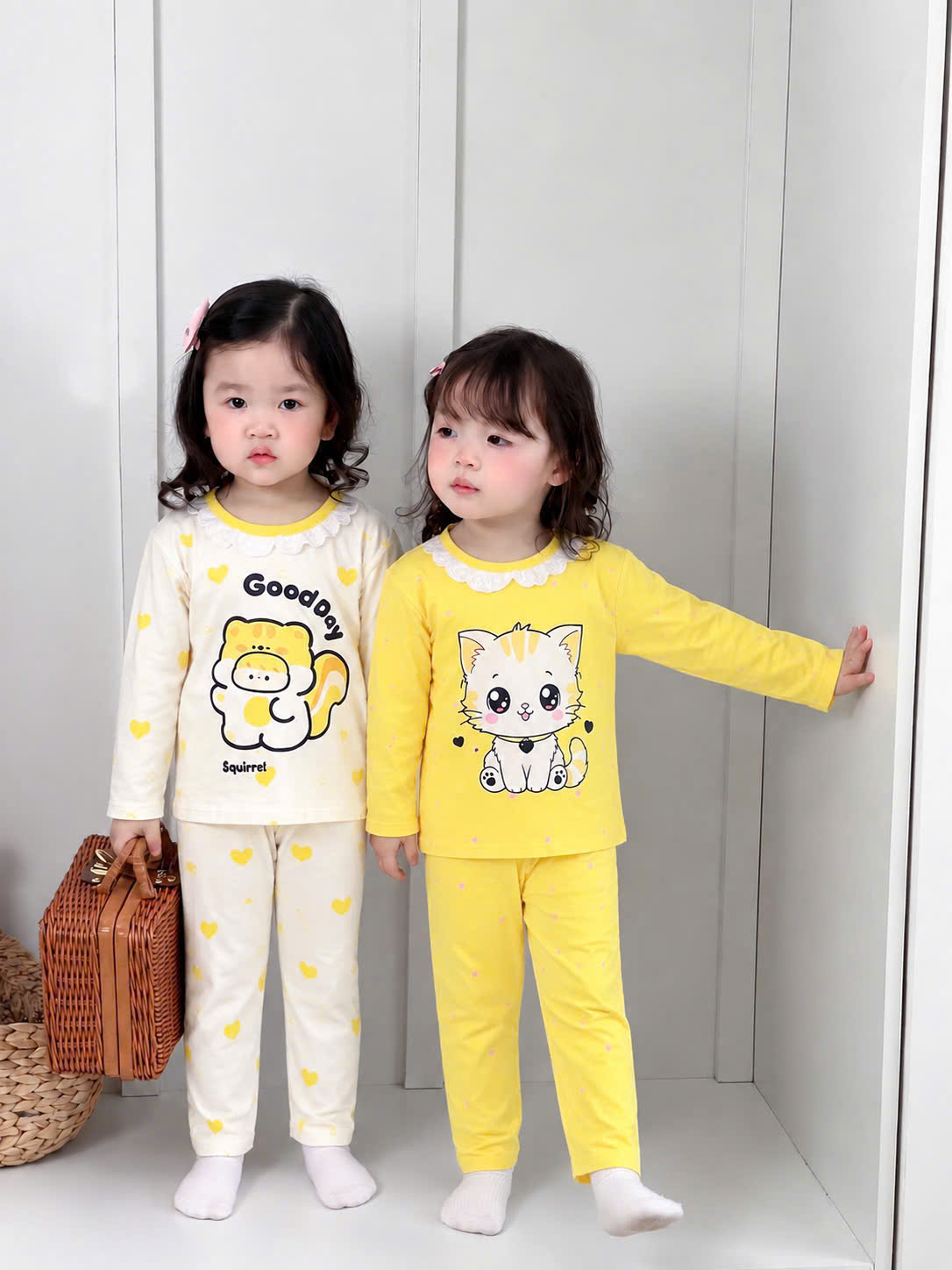 C229 - SET 2 BỘ MÈO VÀNG BÉ GÁI