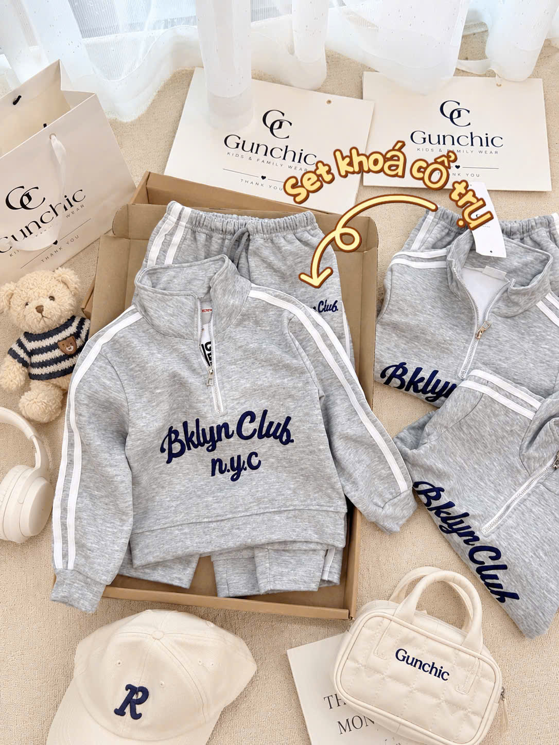 C405 - BỘ NỈ BKLYN GHI CHO BÉ
