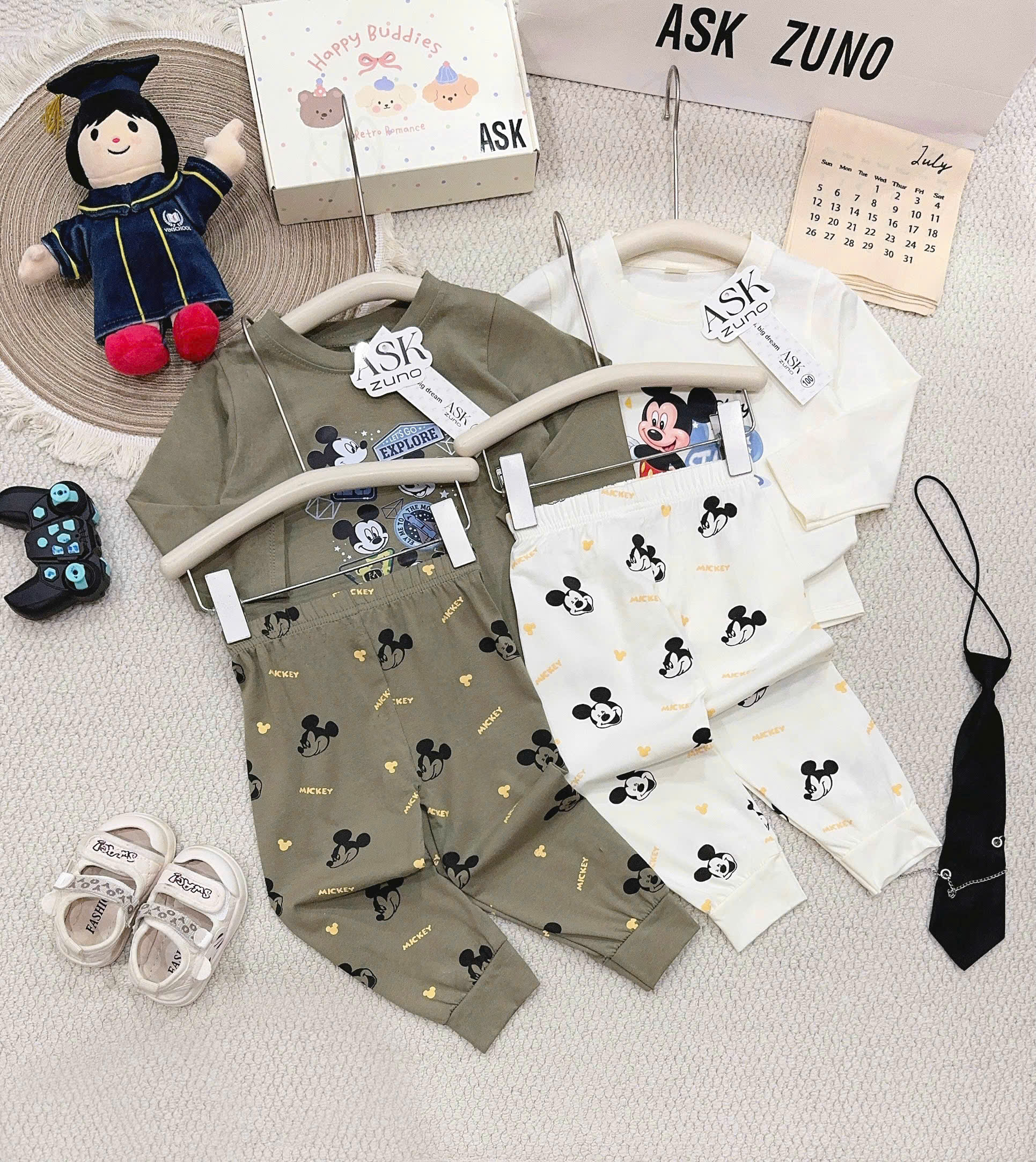 C91 - SET 2 BỘ MICKEY BE RÊU