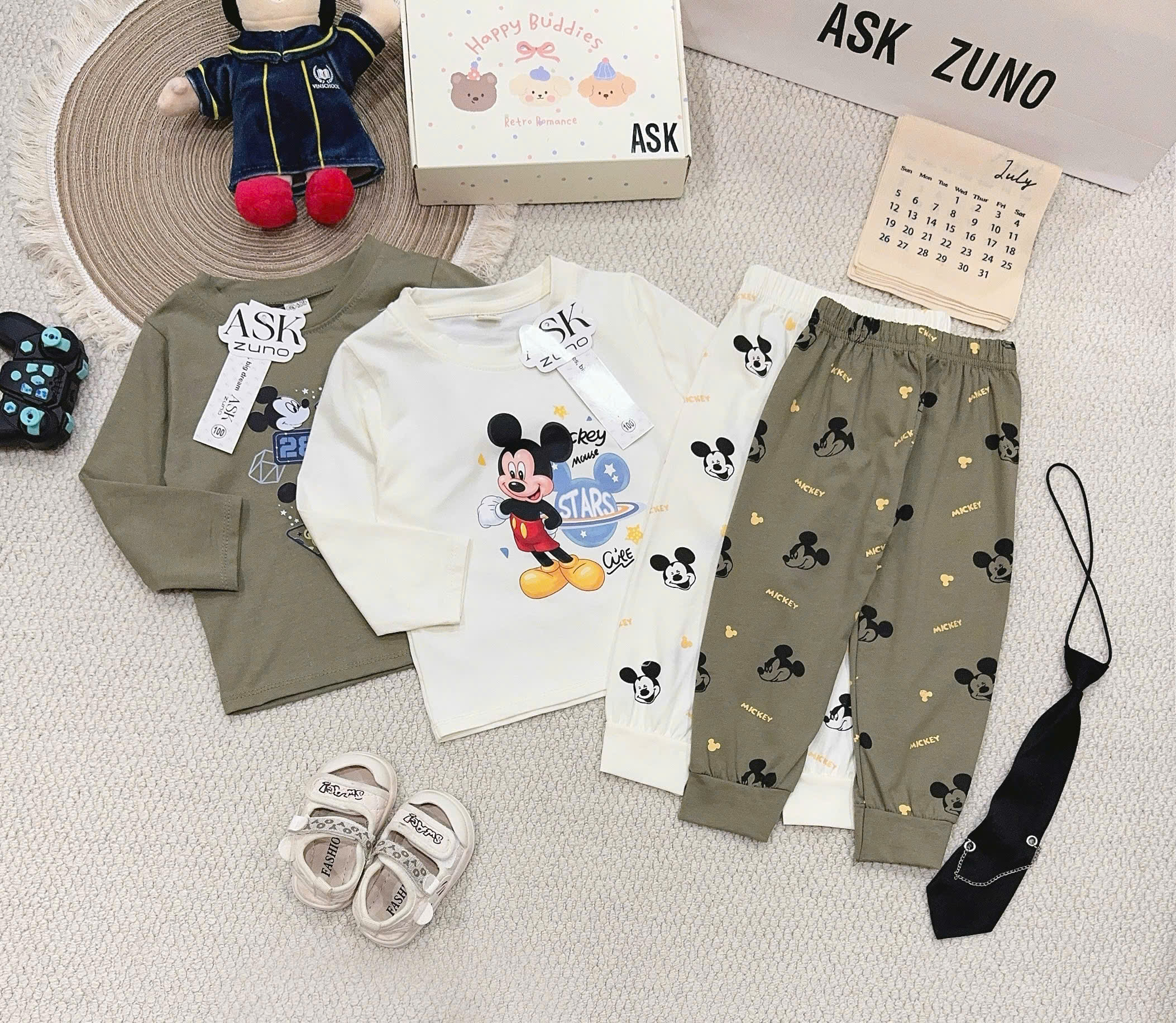 C91 - SET 2 BỘ MICKEY BE RÊU