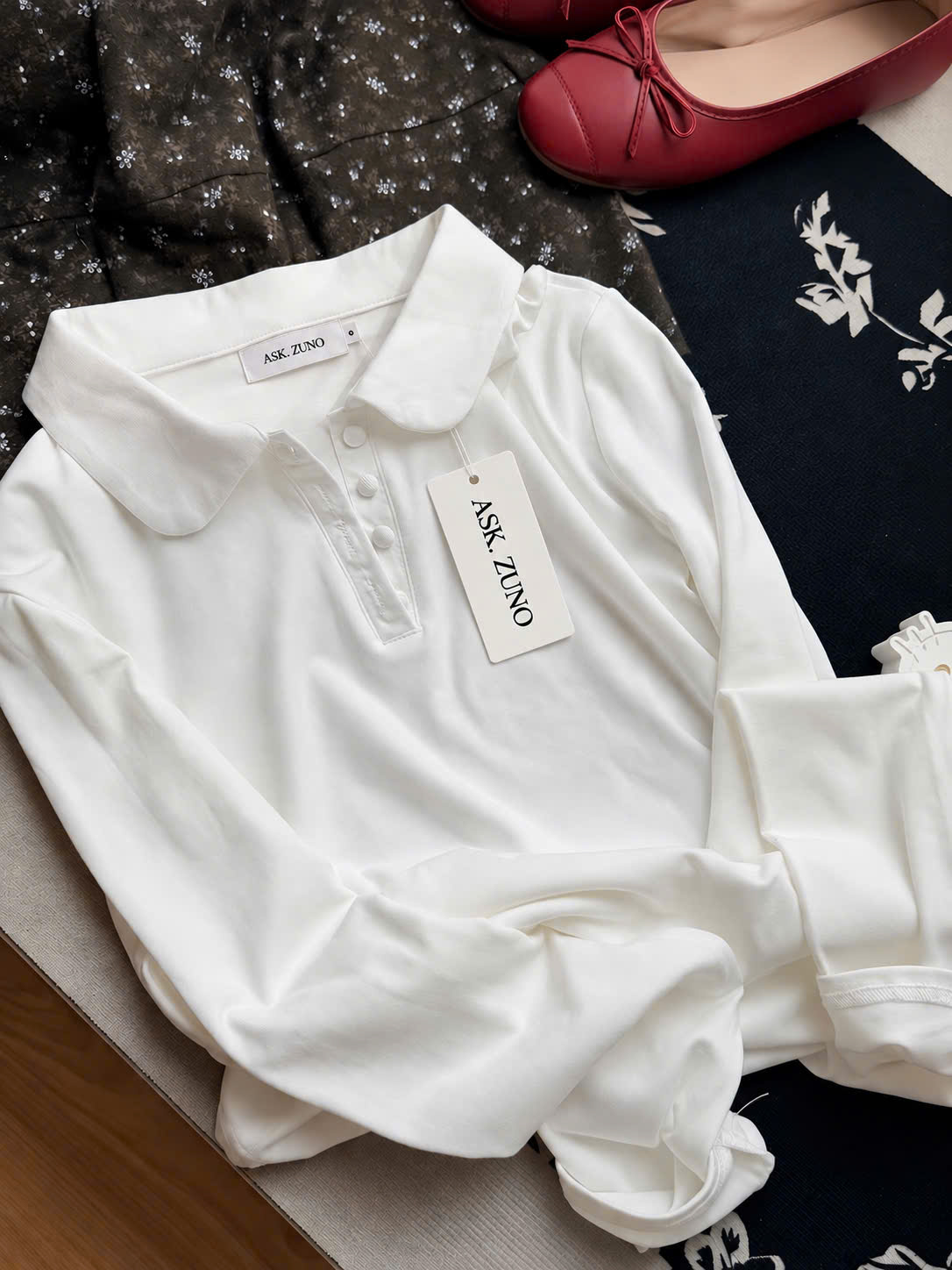 GOM A152 - ÁO POLO CỔ SEN TIỂU THƯ