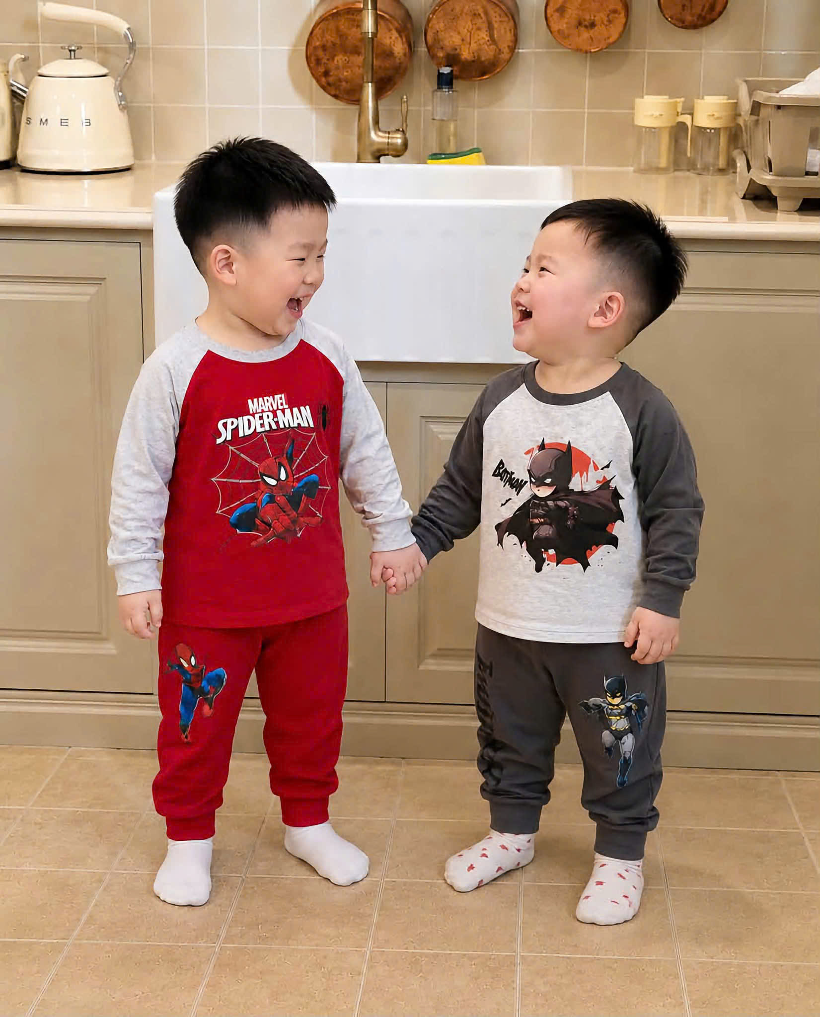 GOM A165 - SÉT 2 BỘ DÀI TAY SPIDER ĐỎ XÁM