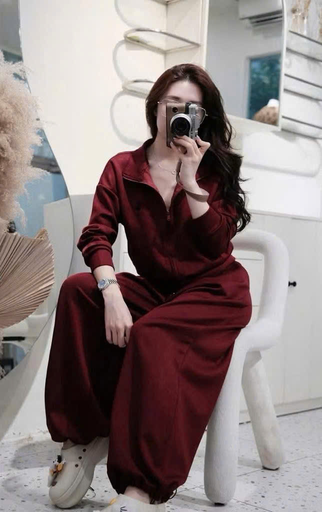 GOM A205 - BỘ NỈ NGỰA ĐỎ QUẦN BO