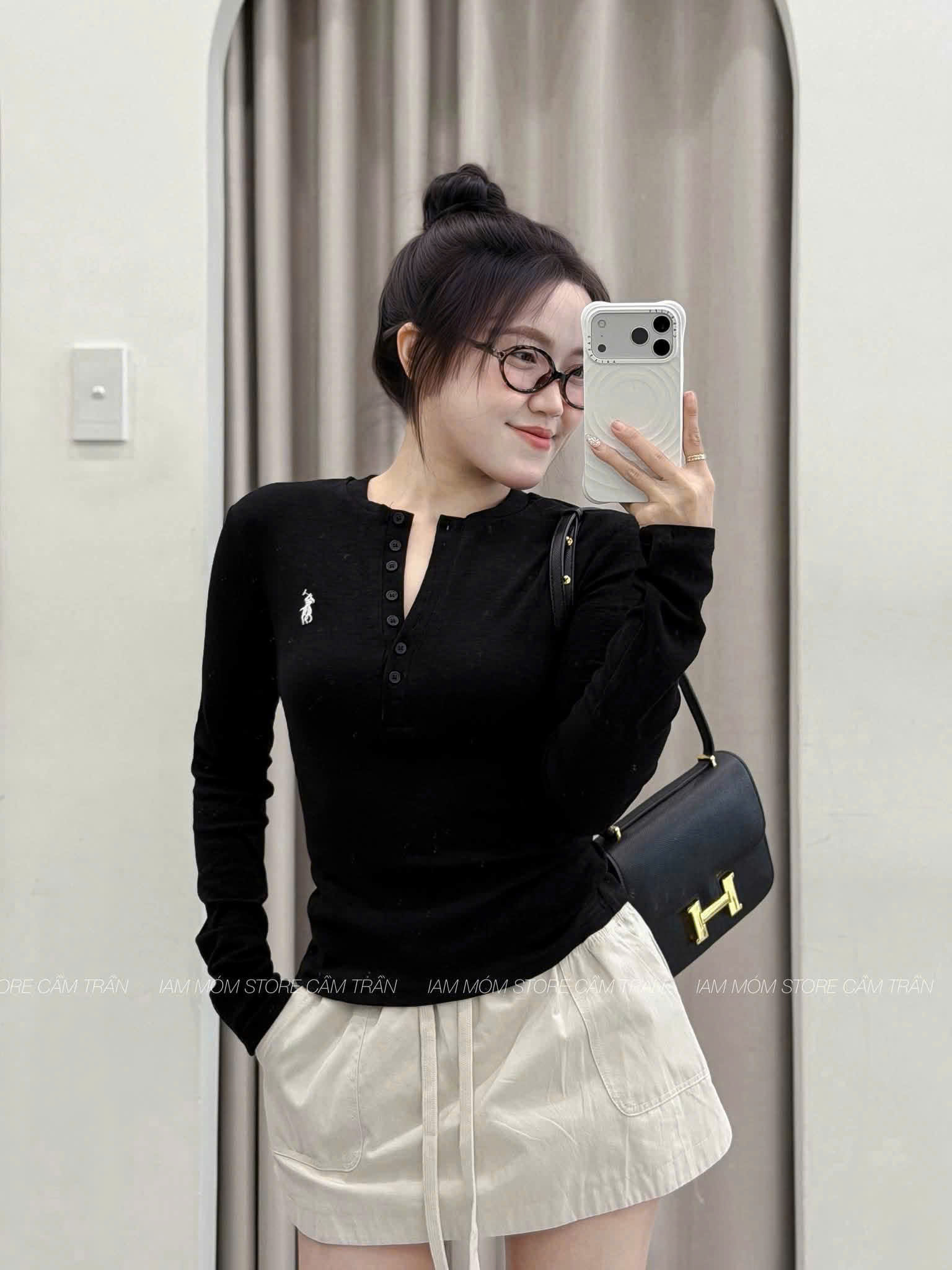 GOM A393 - ÁO THUN DÀI TAY CỔ TRỤ