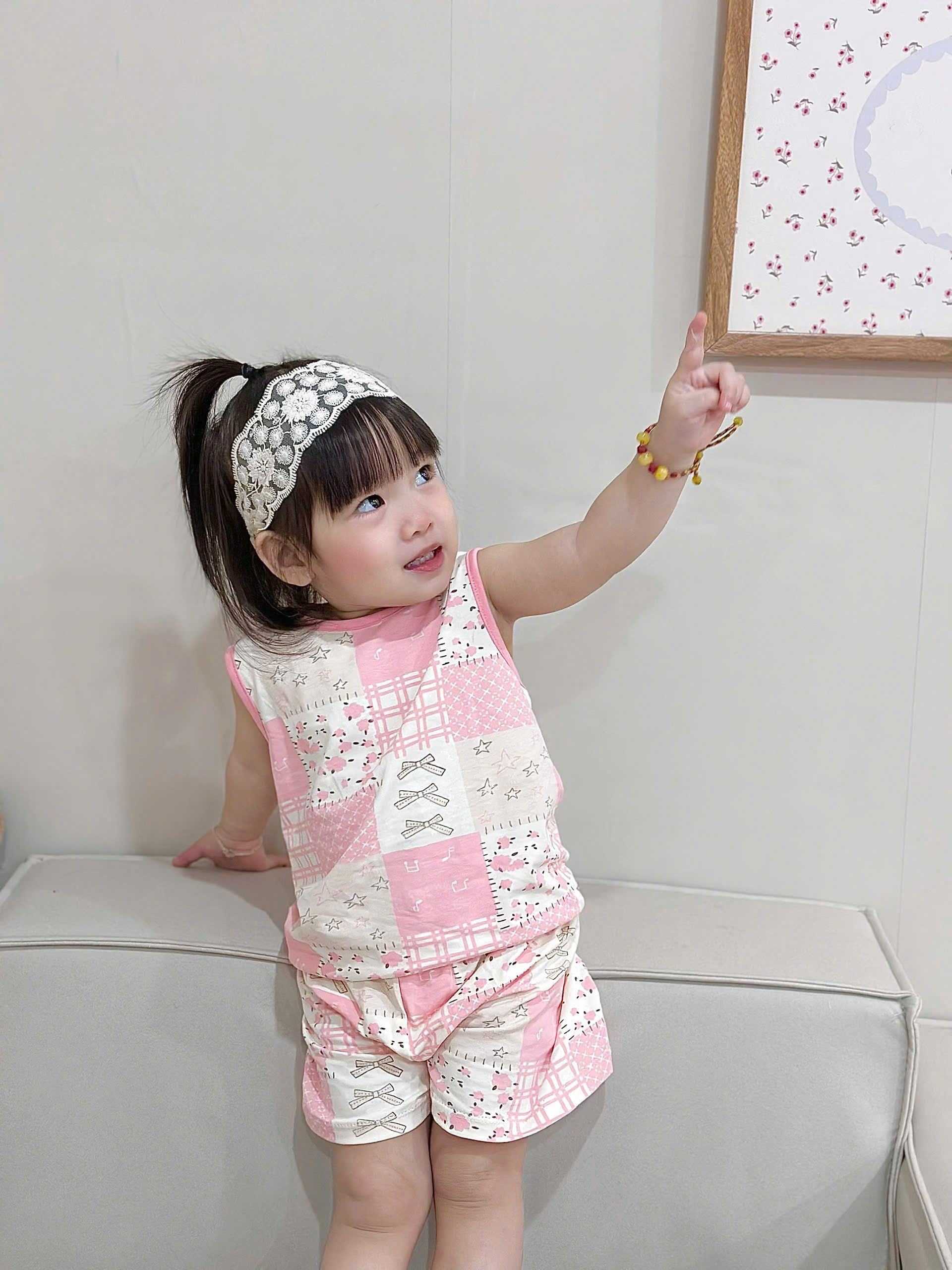 XẢ A423 - SET 2 BỘ SÁT NÁCH KITTY HỒNG ELSA XANH