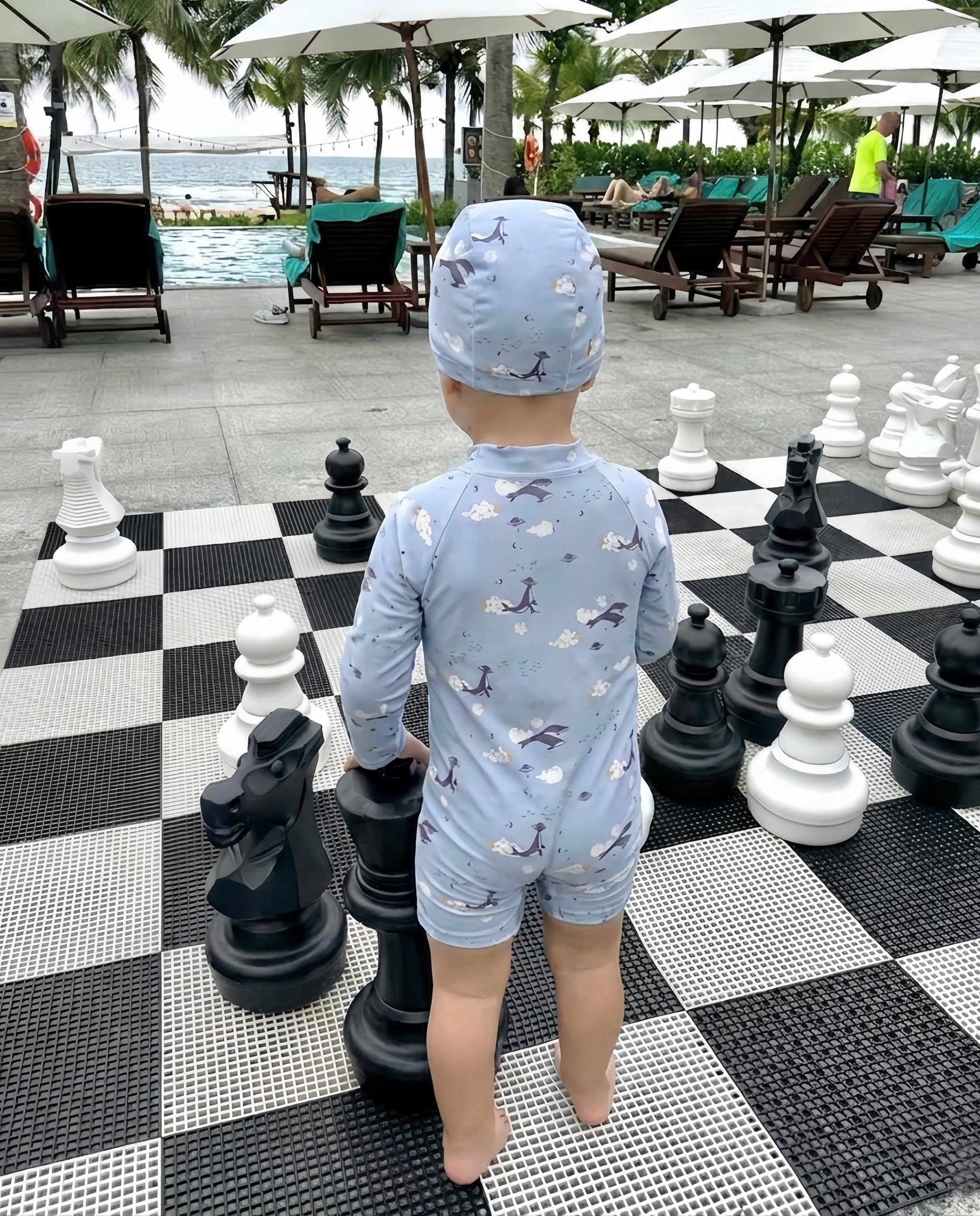 XẢ A439 - SET 2 BỘ BƠI THÚ BÉ TRAI KÈM MŨ