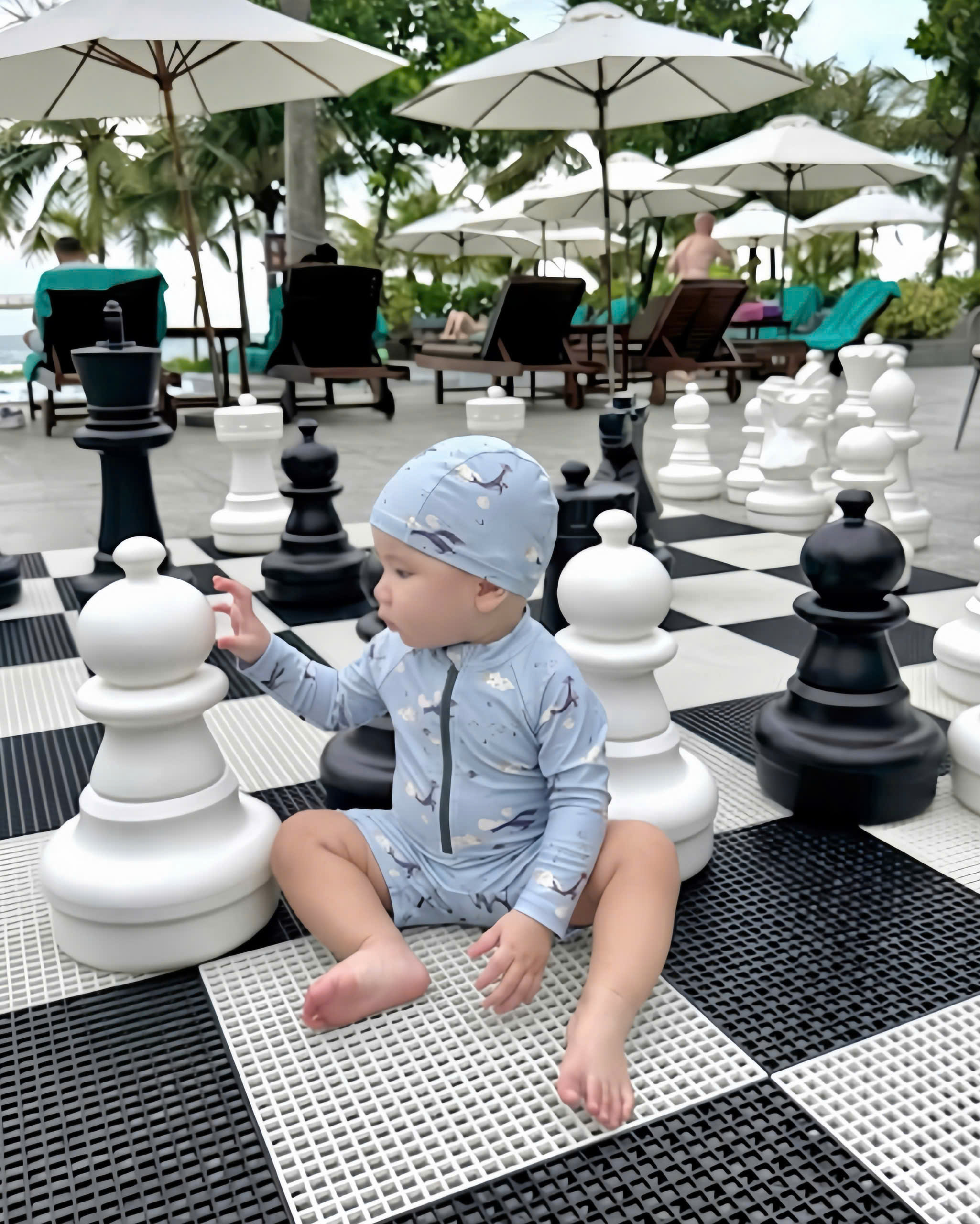 XẢ A439 - SET 2 BỘ BƠI THÚ BÉ TRAI KÈM MŨ