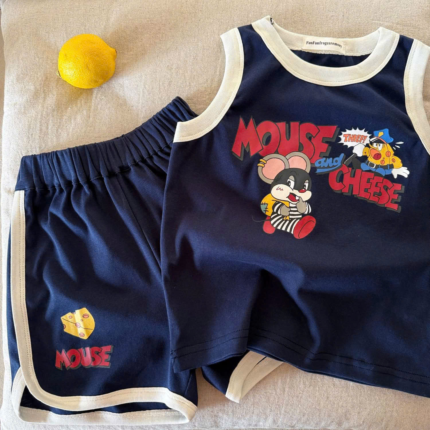 XẢ A452 - SET 2 BỘ BA LỖ MOUSE CHEESE THAN TRẮNG