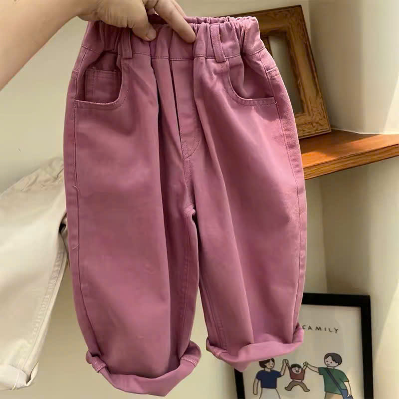 GOM A536 - SET 2 QUẦN KAKI HỒNG KEM /