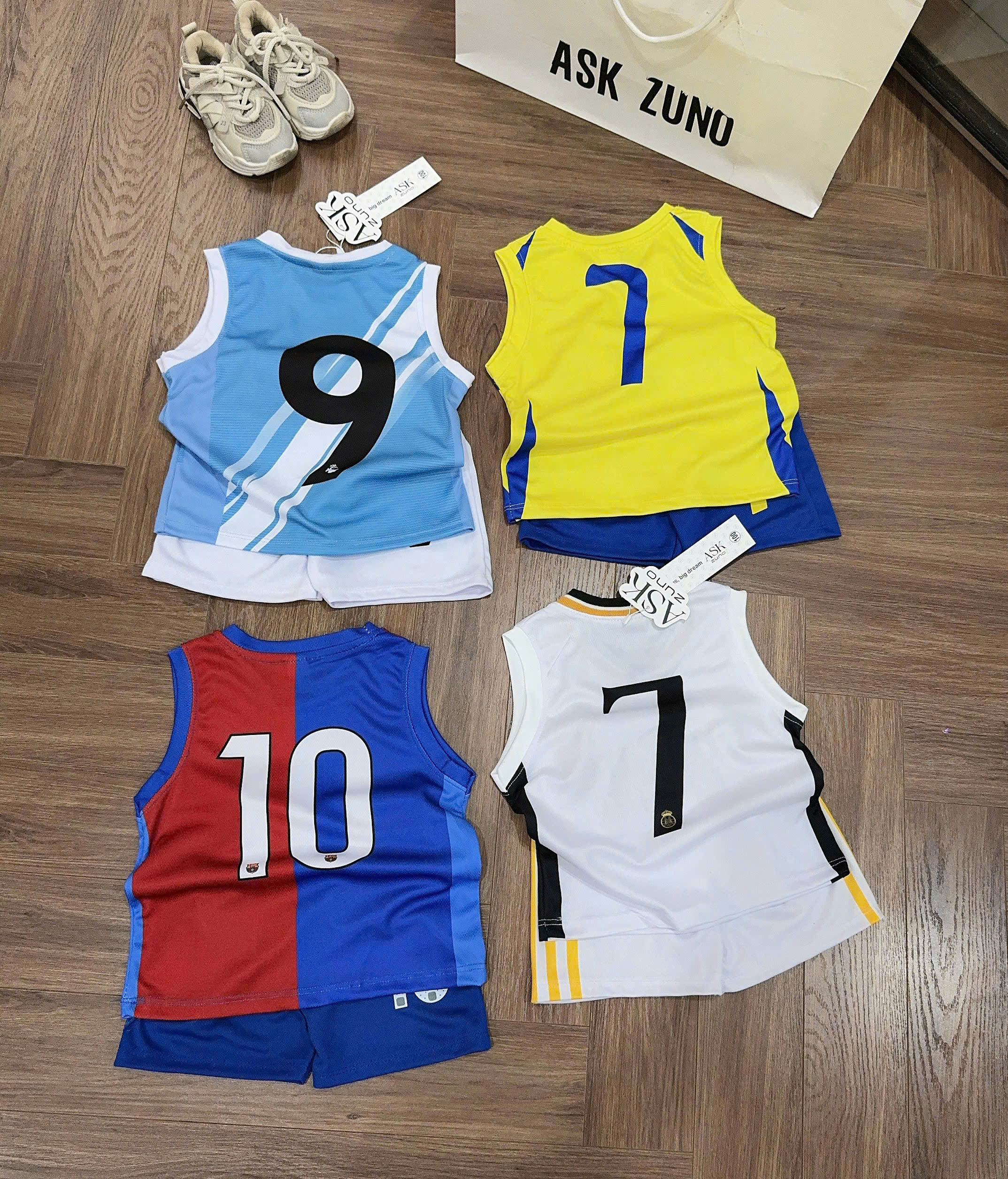 A562 - SET 2 BỘ BA LỖ THỂ THAO ĐÁ BÓNG 4 MÀU