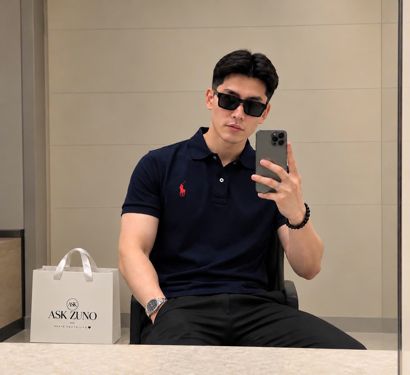 GOM A575 - ÁO POLO NAM THÊU NGỰA