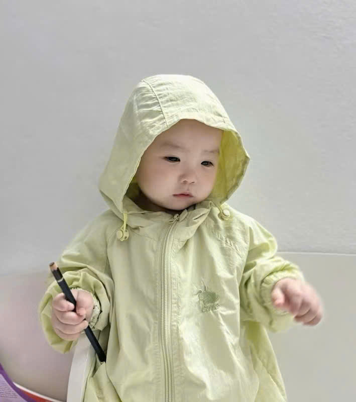 GOM A632 - ÁO KHOÁC GIÓ XANH CỐM CHO BÉ