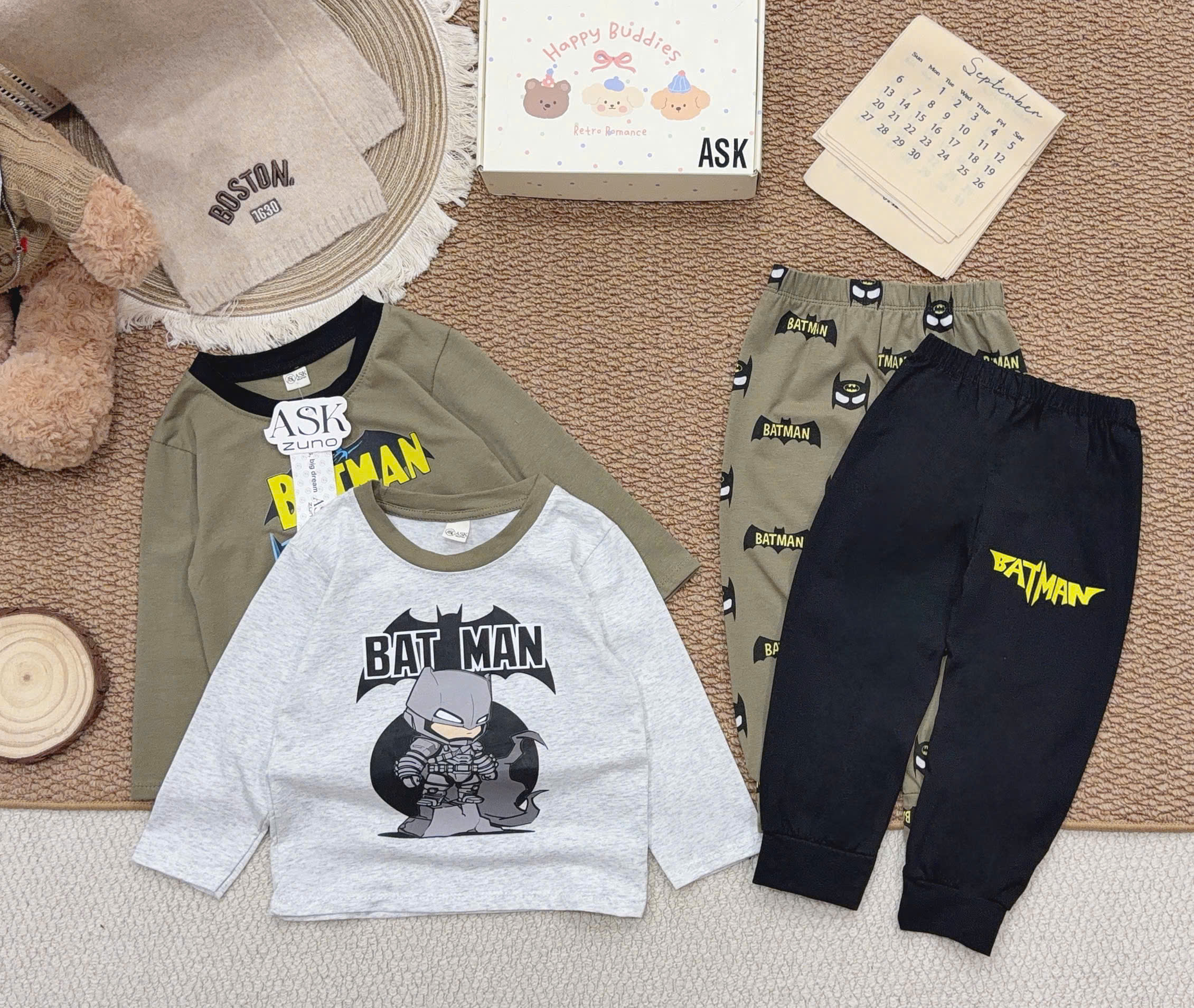 A671 - SET 2 BỘ BATMAN RÊU GHI
