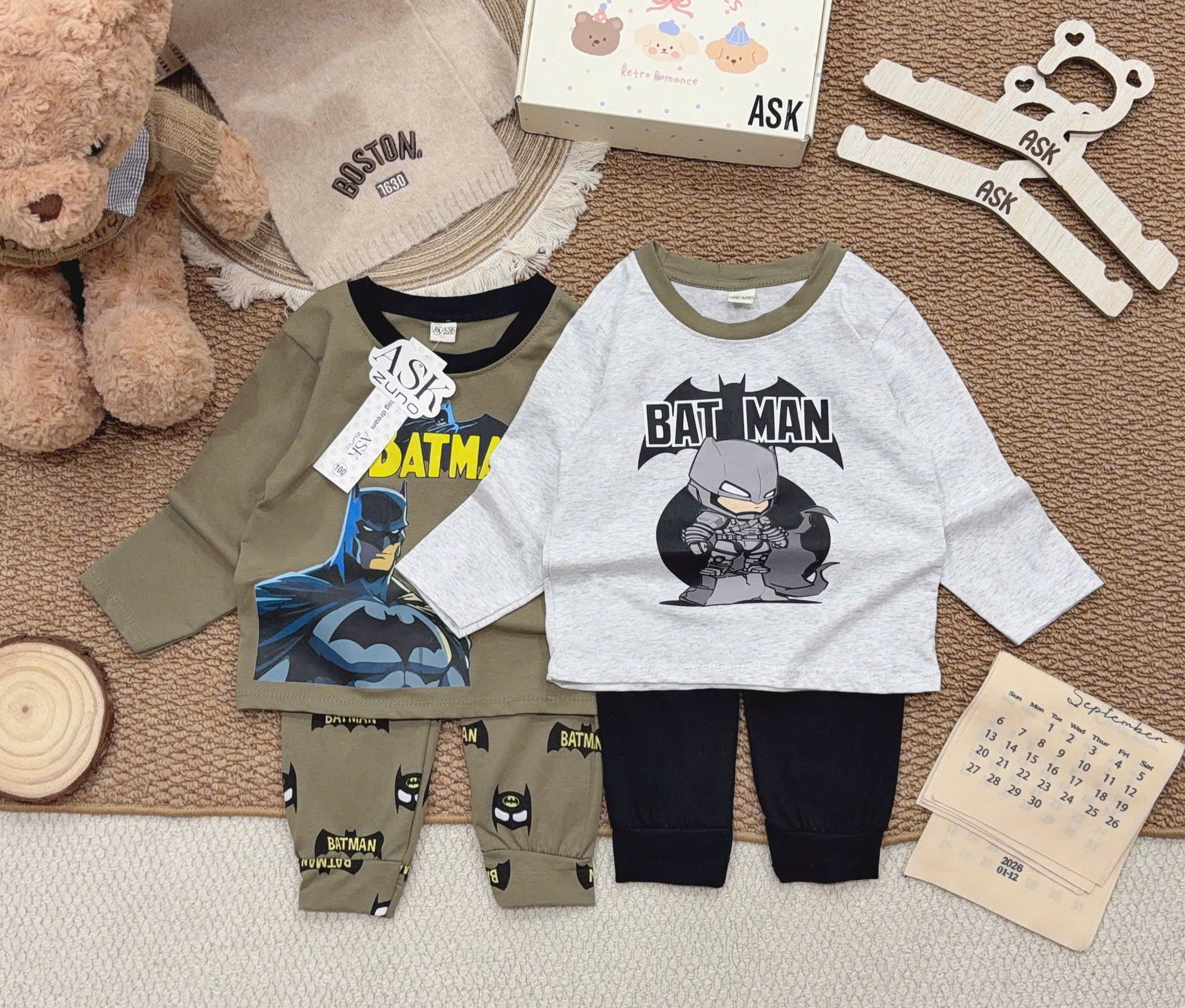 A671 - SET 2 BỘ BATMAN RÊU GHI