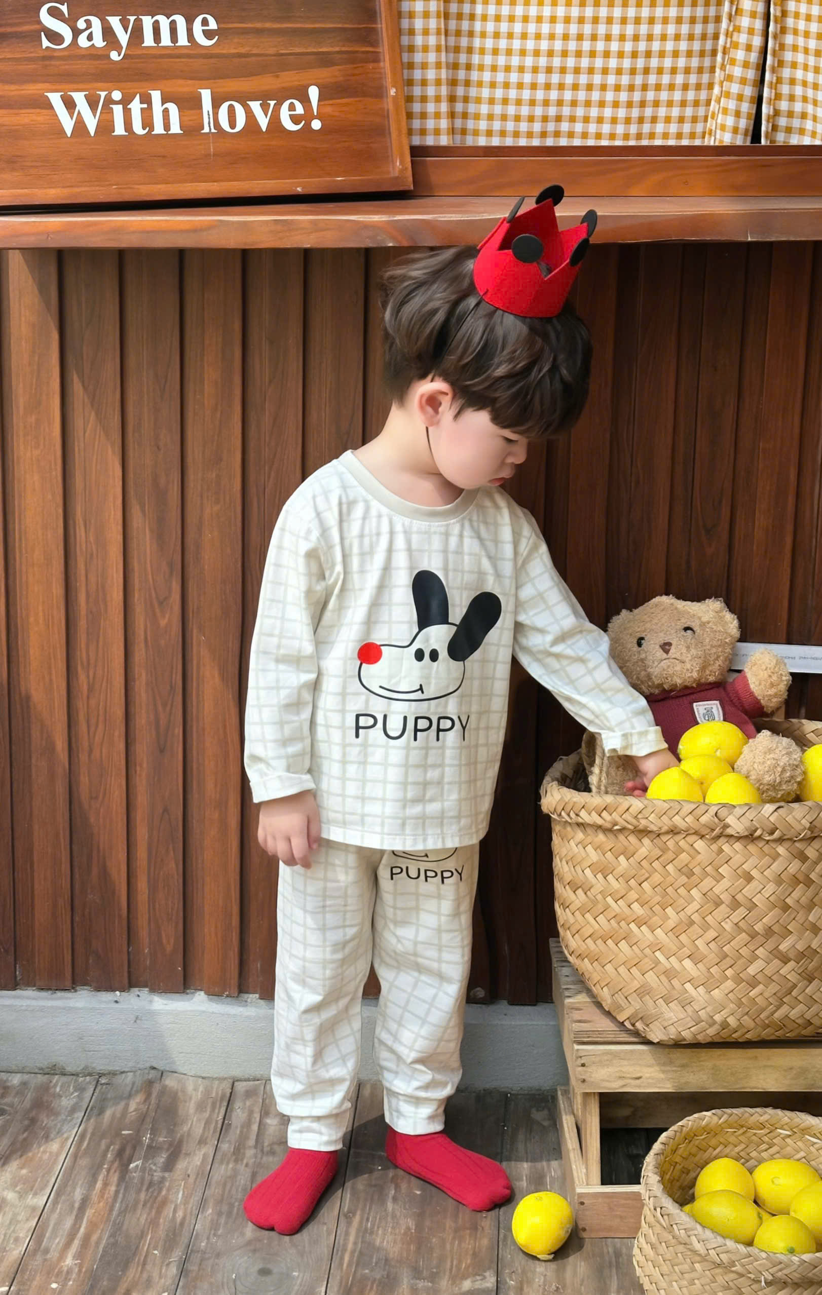 A699 - SET 2 BỘ BÉ TRAI – PUPPY & CẬU BÉ ĐẦU BẾP