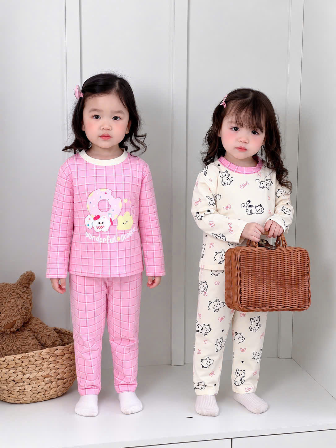 GOM A708 - SET 2 BỘ HỒNG BE DONUTS