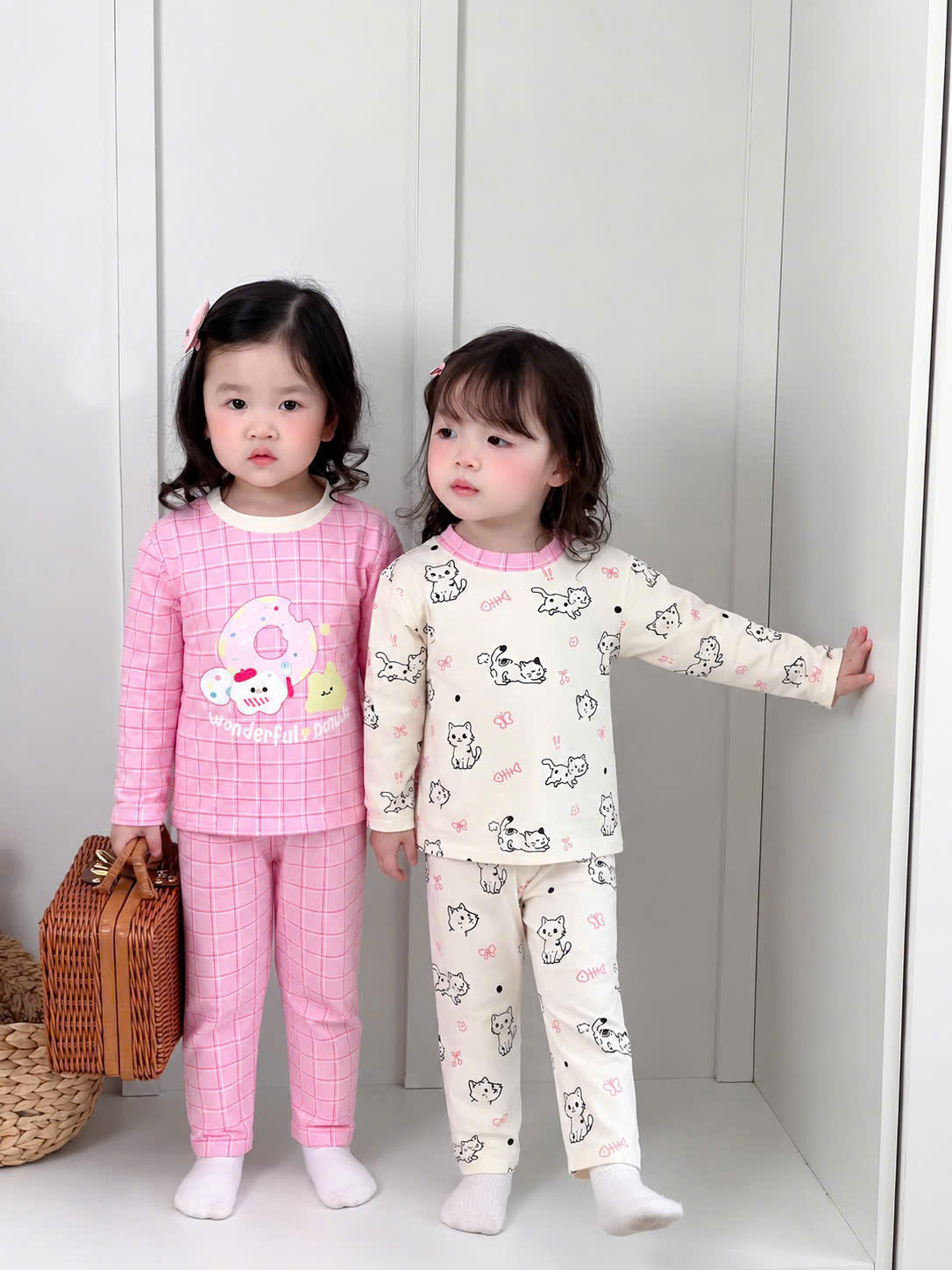 GOM A708 - SET 2 BỘ HỒNG BE DONUTS