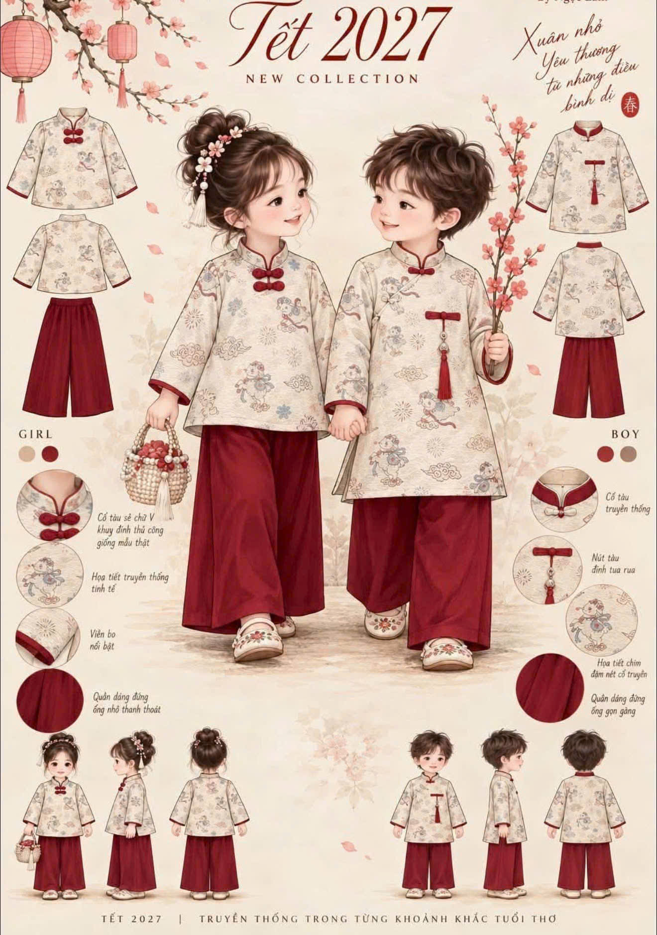 GOM B142 - ÁO DÀI TẾT ĐINH MÙI