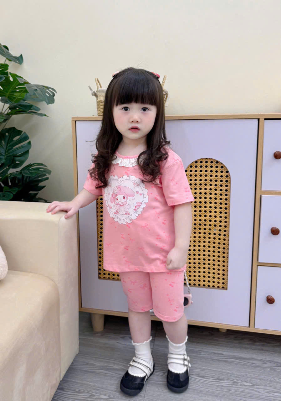 XẢ B176 - SET 2 BỘ CỘC TAY CỔ REN MELODY MERIE CHO BÉ GÁI