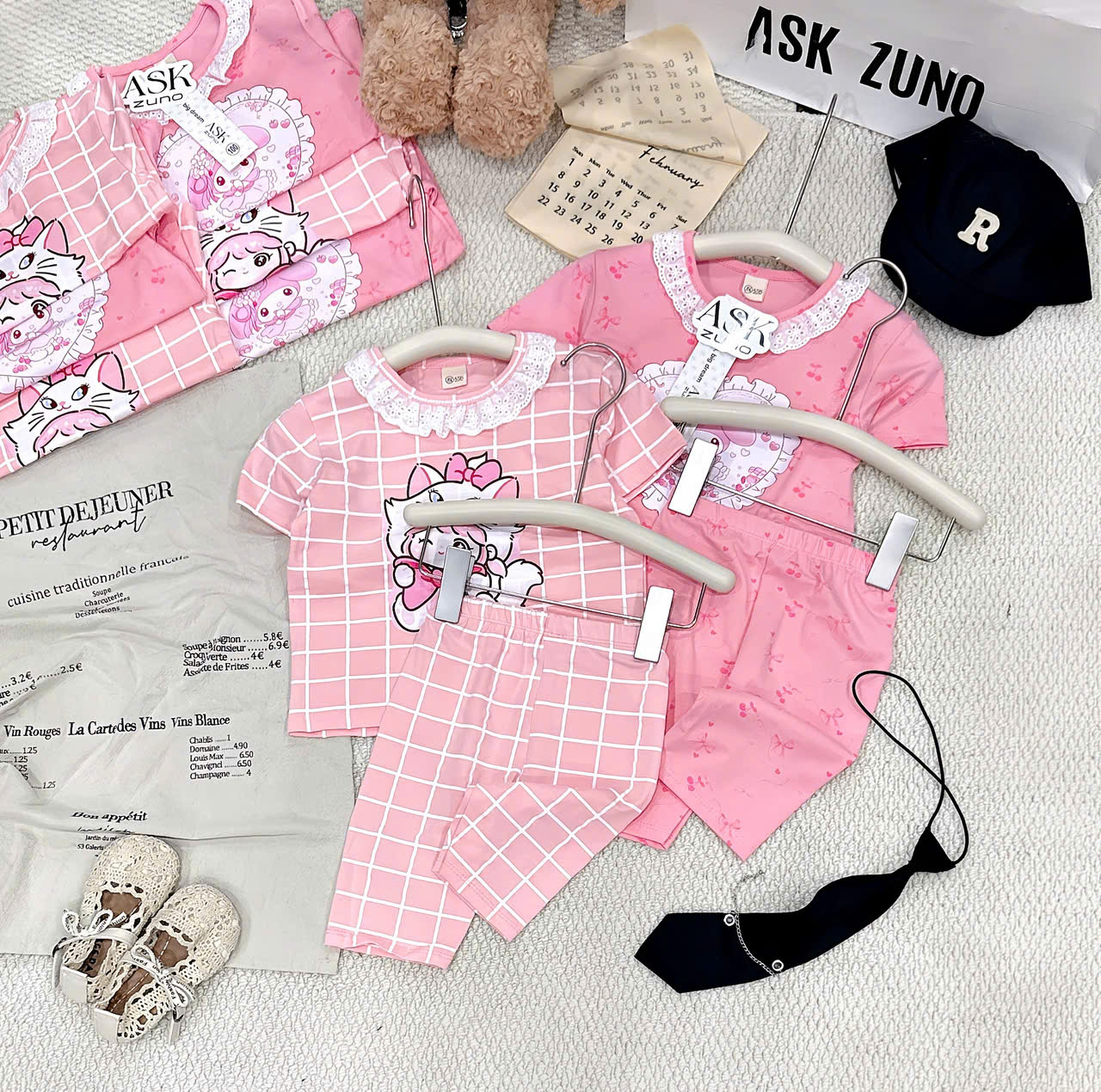 XẢ B176 - SET 2 BỘ CỘC TAY CỔ REN MELODY MERIE CHO BÉ GÁI