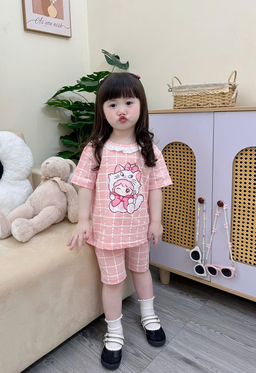 XẢ B176 - SET 2 BỘ CỘC TAY CỔ REN MELODY MERIE CHO BÉ GÁI
