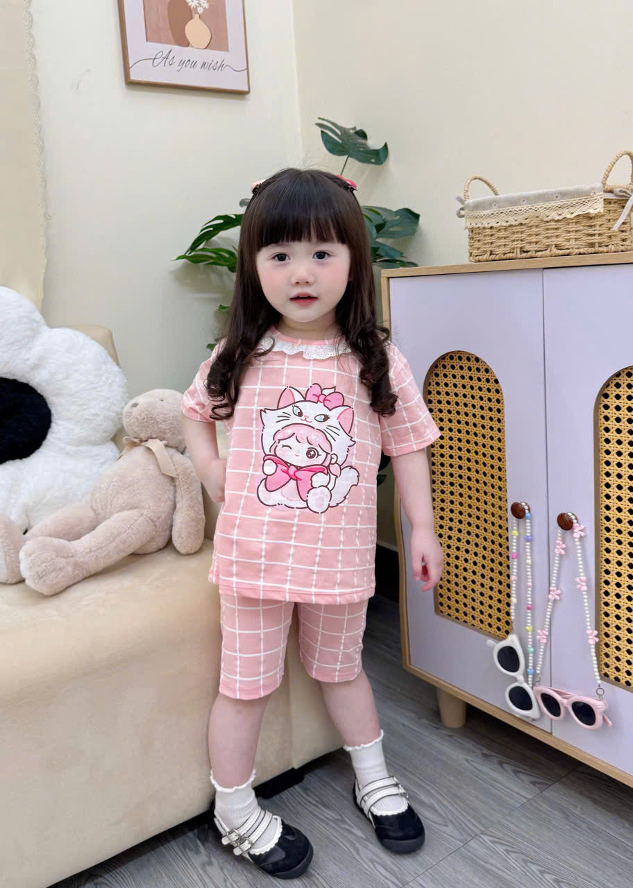 XẢ B176 - SET 2 BỘ CỘC TAY CỔ REN MELODY MERIE CHO BÉ GÁI