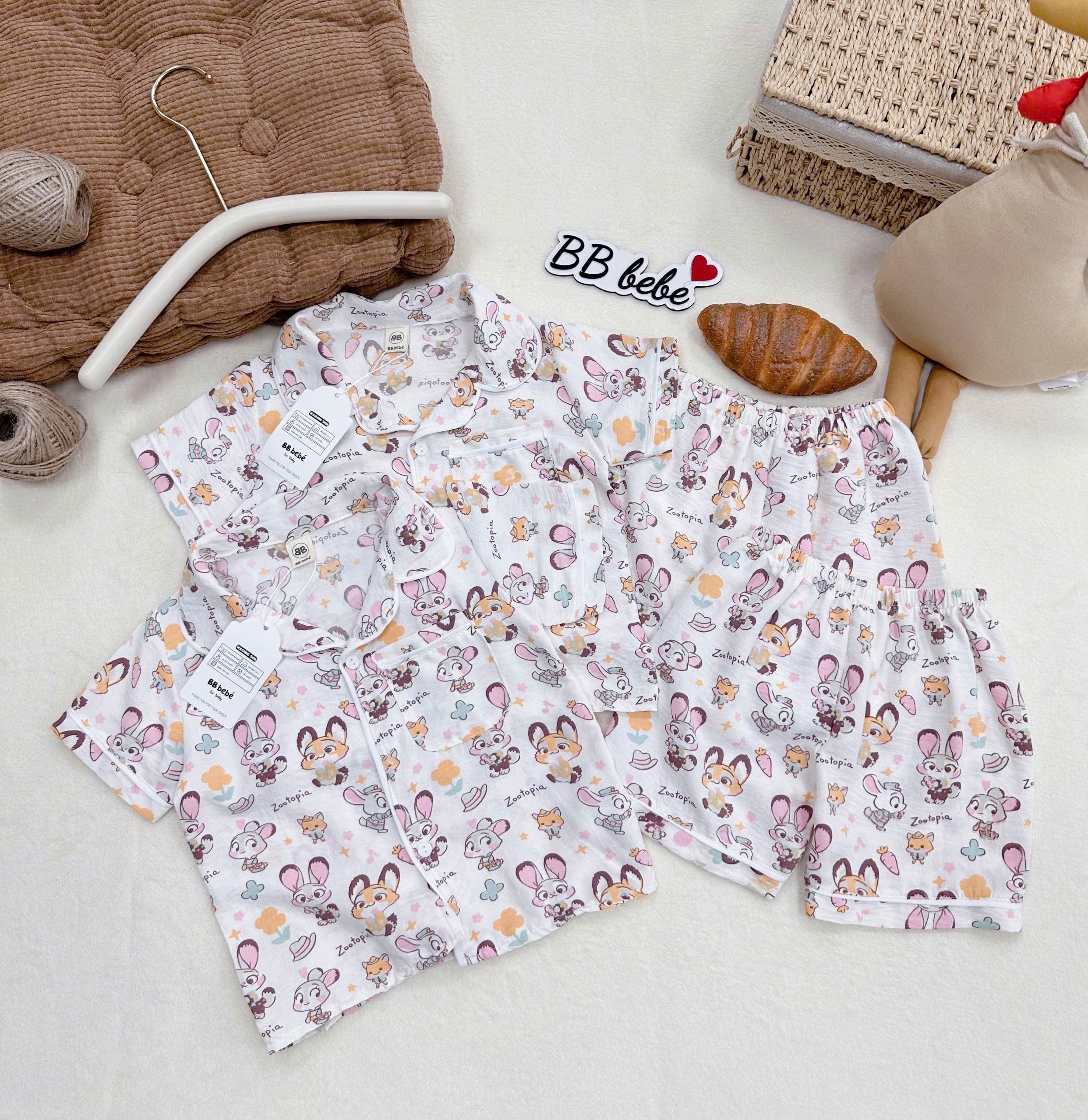 XẢ B198 - SET PIJAMA THỎ ZOOTAPIA