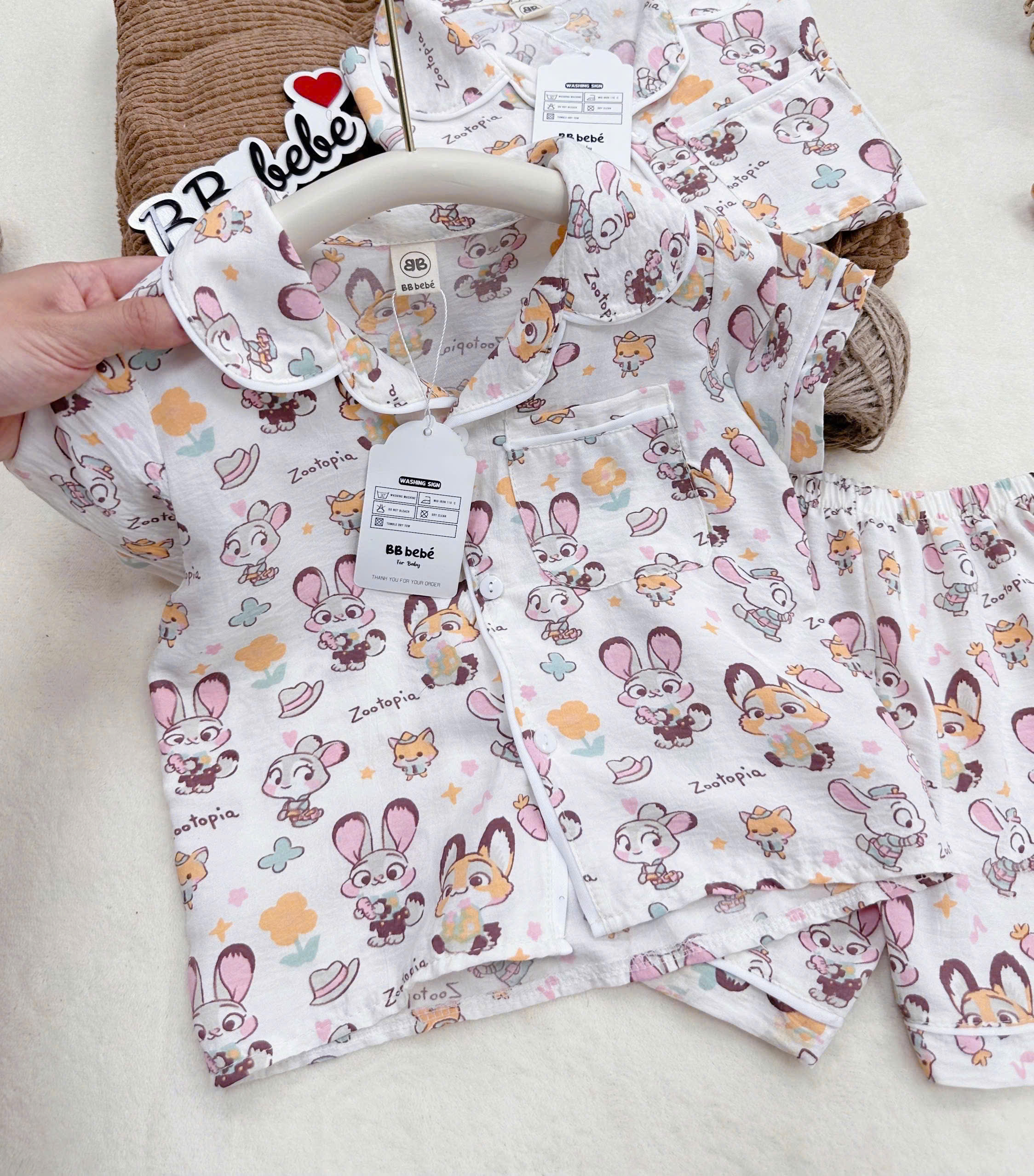 XẢ B198 - SET PIJAMA THỎ ZOOTAPIA