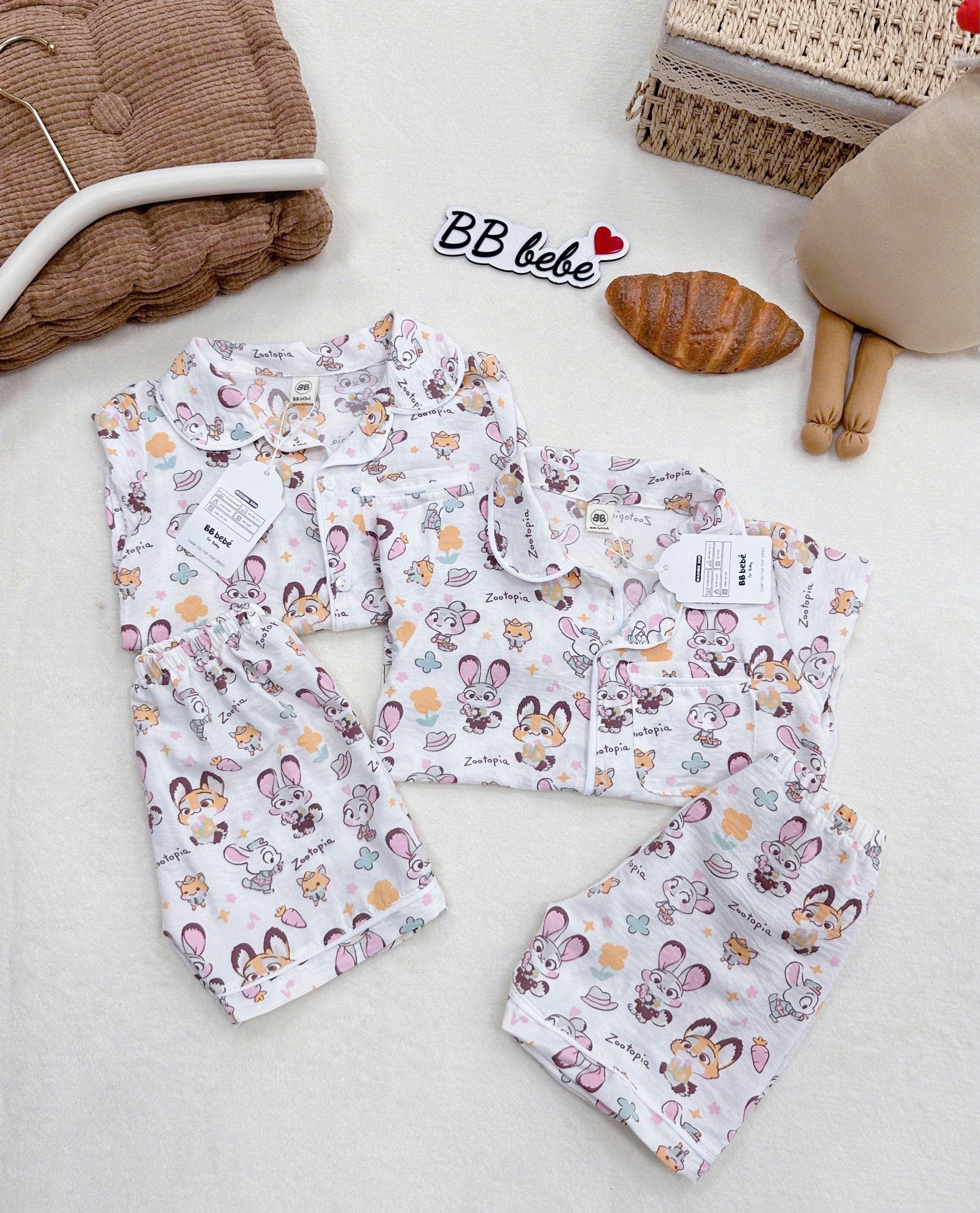 XẢ B198 - SET PIJAMA THỎ ZOOTAPIA