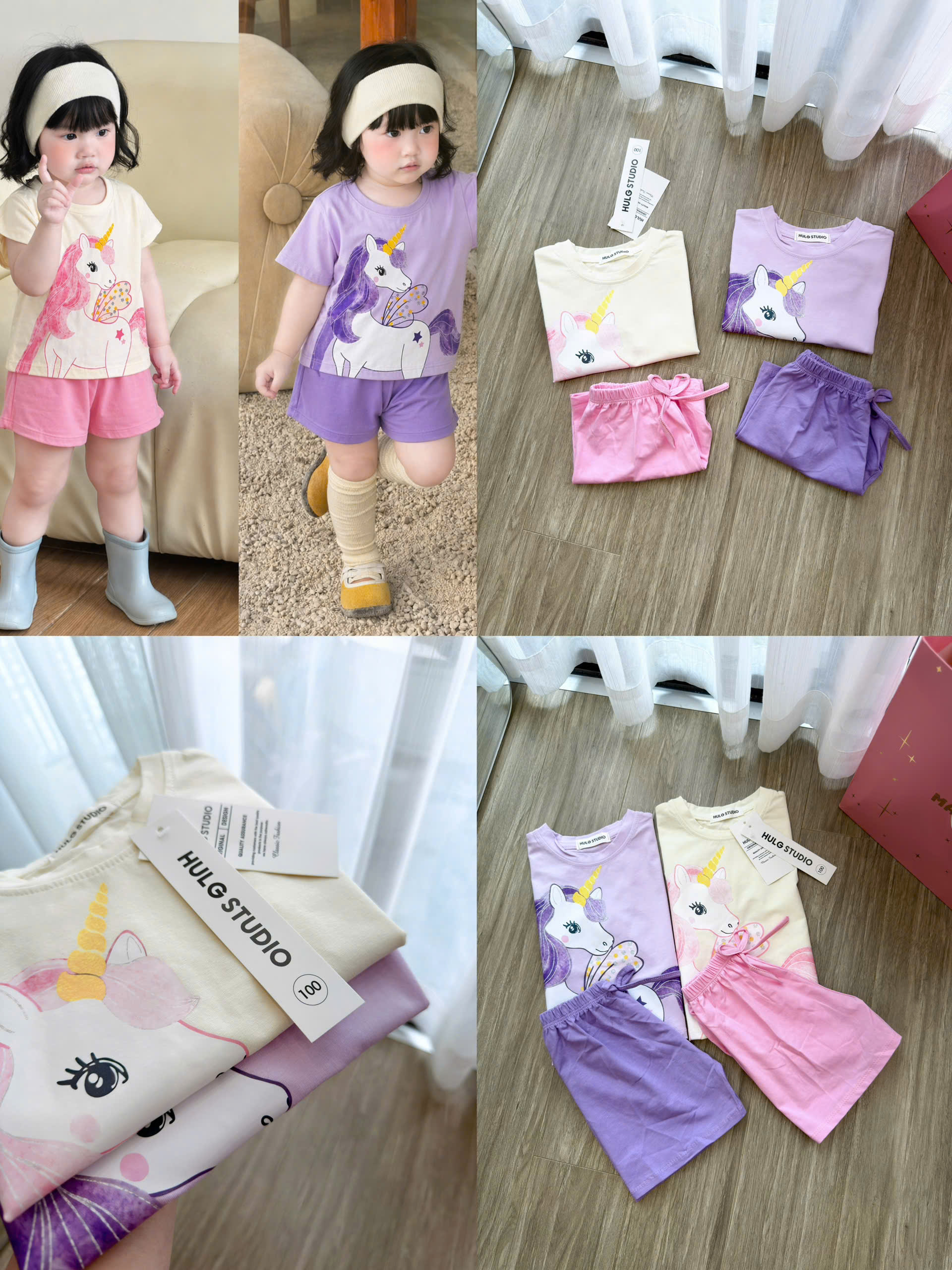 XẢ B410 - SET 2 BỘ CỘC NGỰA PONY HỒNG TÍM