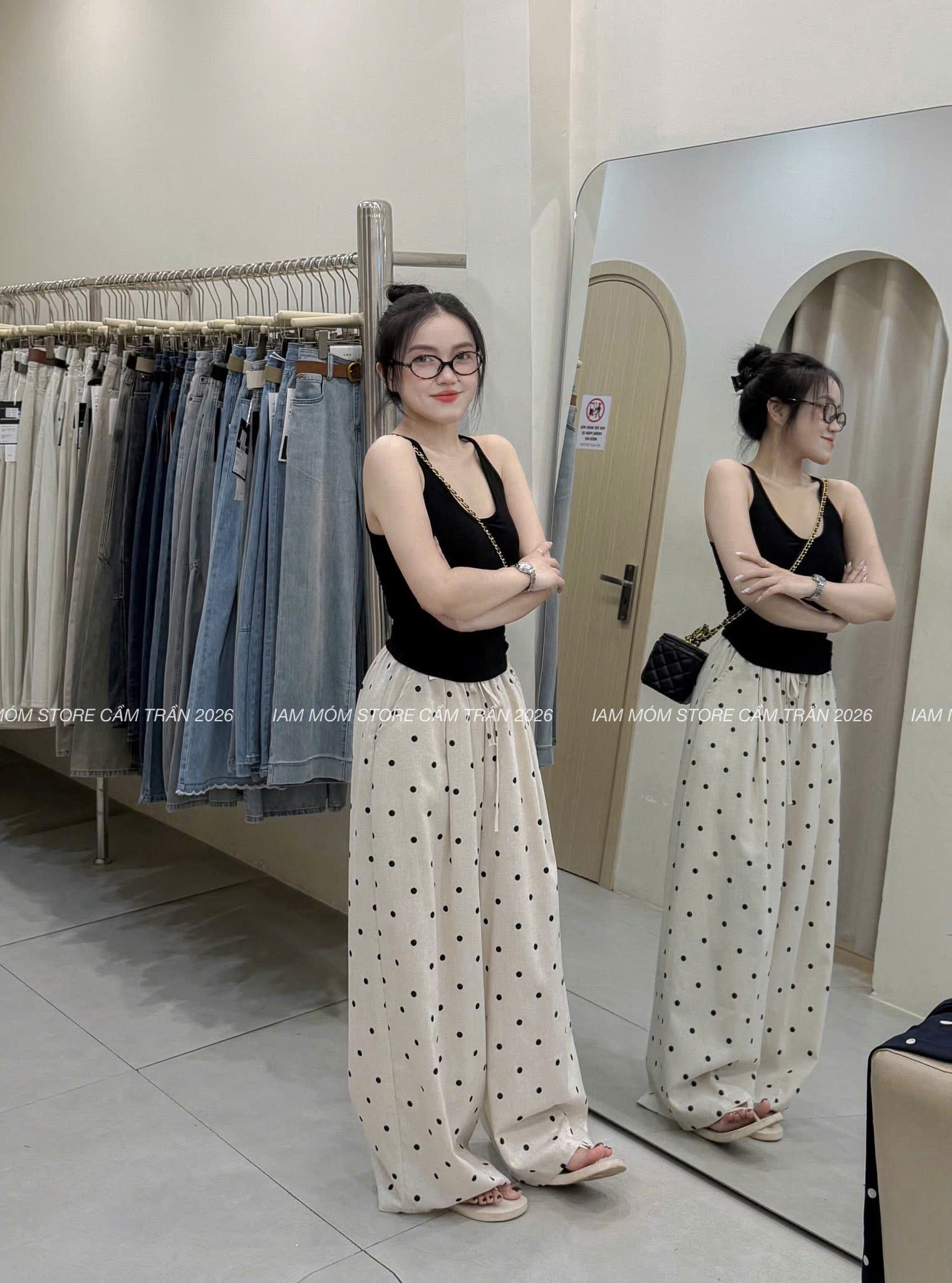 B455 - QUẦN ĐŨI NỮ XƯỚC CHẤM BI