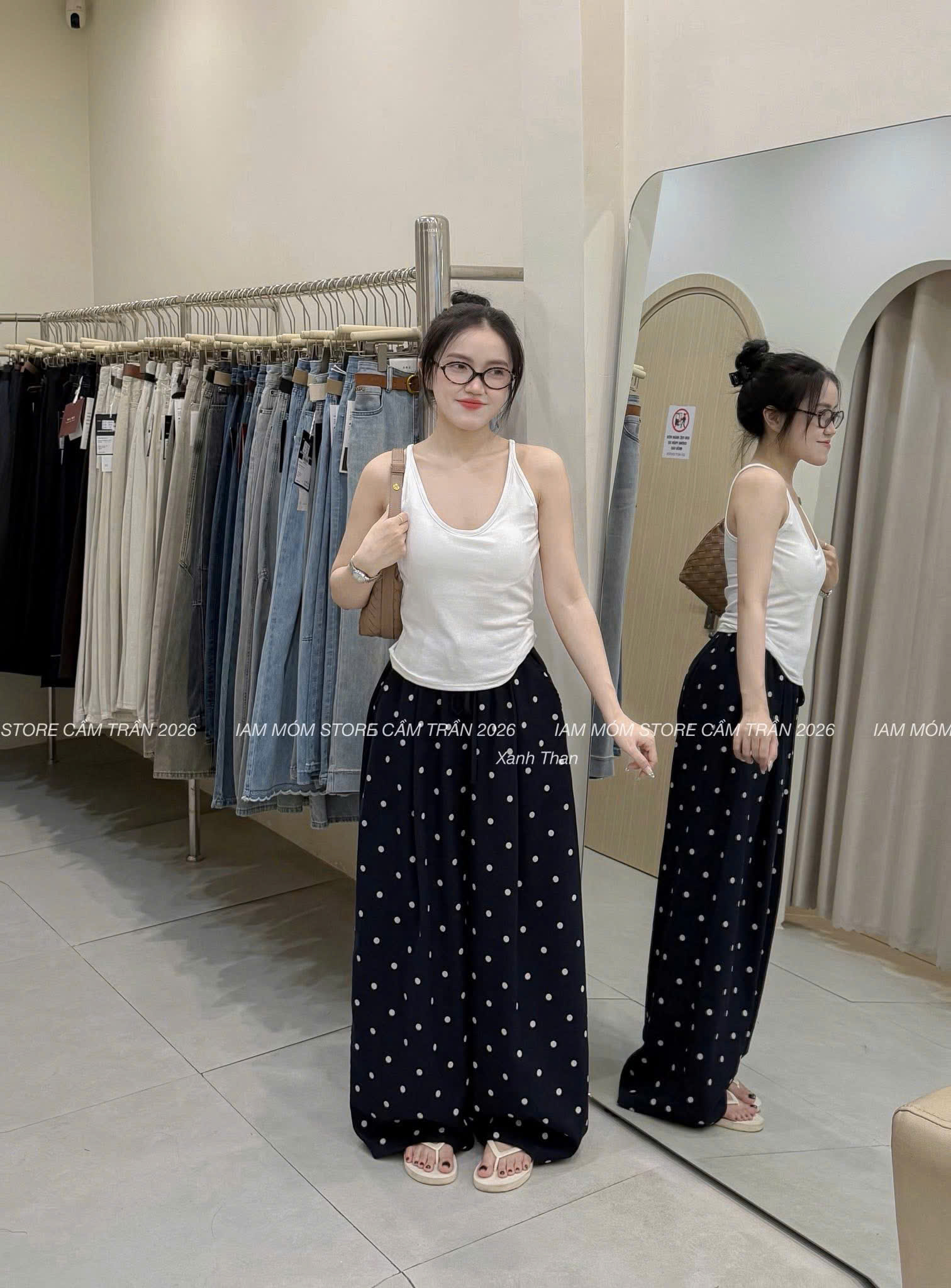 B455 - QUẦN ĐŨI NỮ XƯỚC CHẤM BI