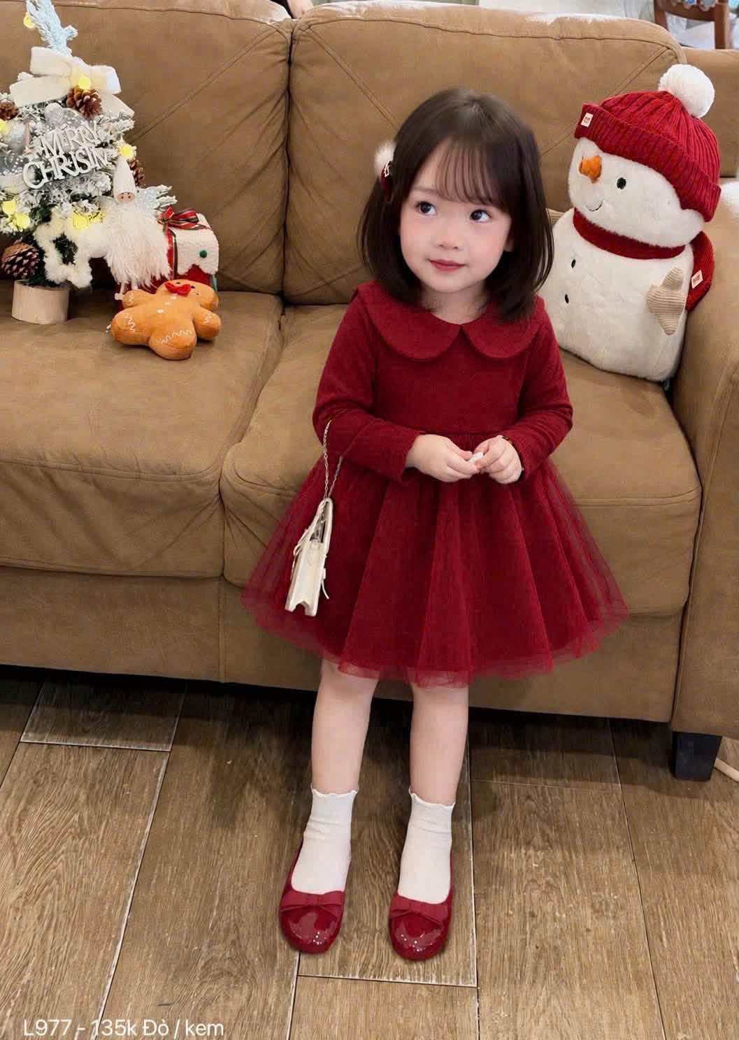 GOM B459 - VÁY CỔ SEN XÒE BỒNG