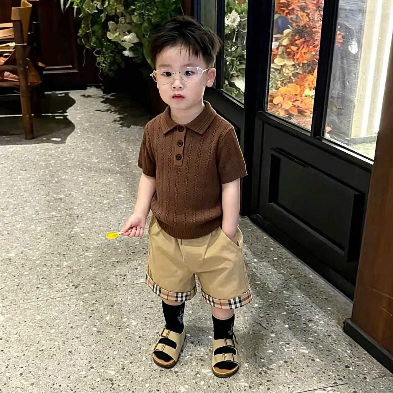 B482 - SET ÁO POLO NÂU QUẦN KAKI