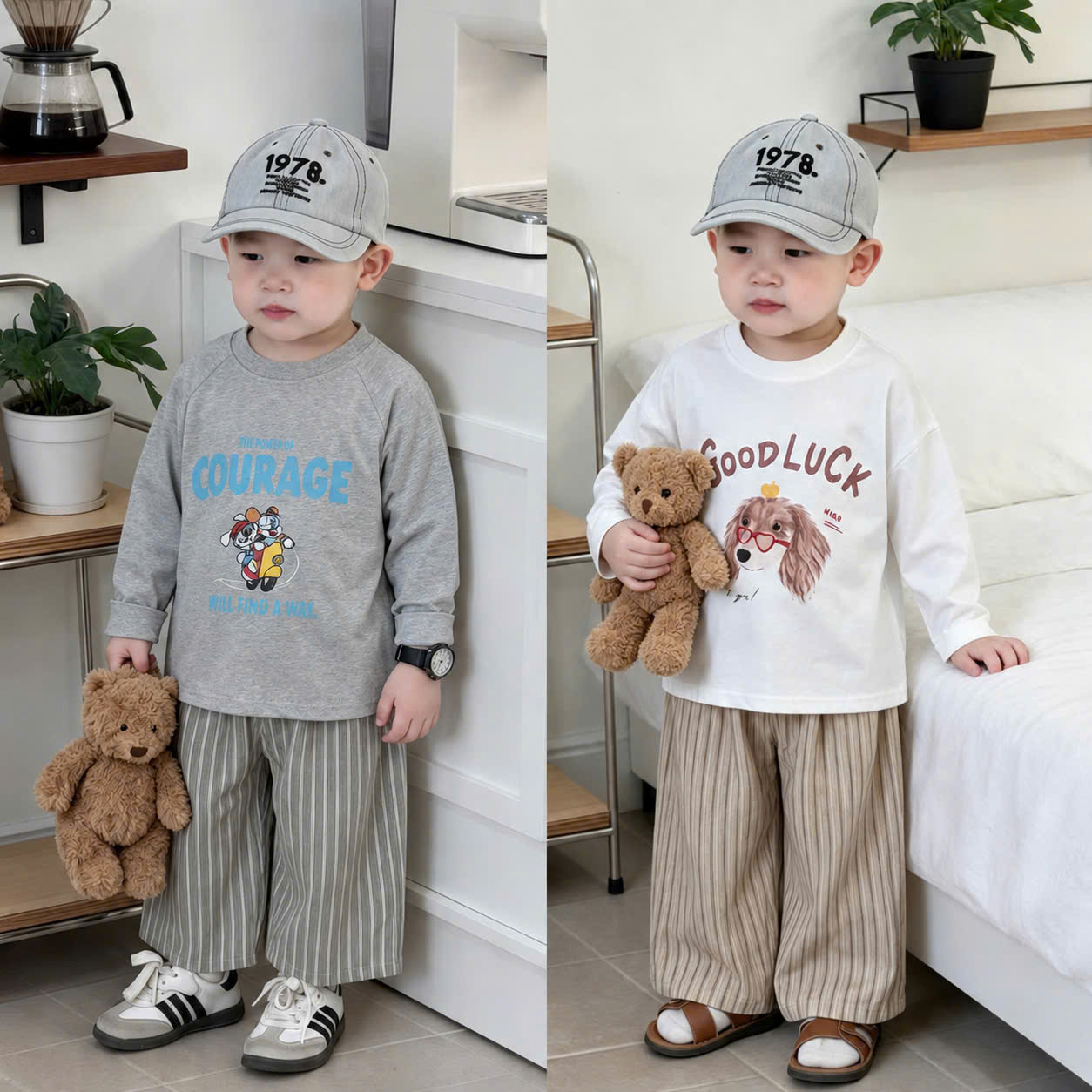 GOM B506 - SET BỘ GOODLUCK COURAGE XÁM NÂU
