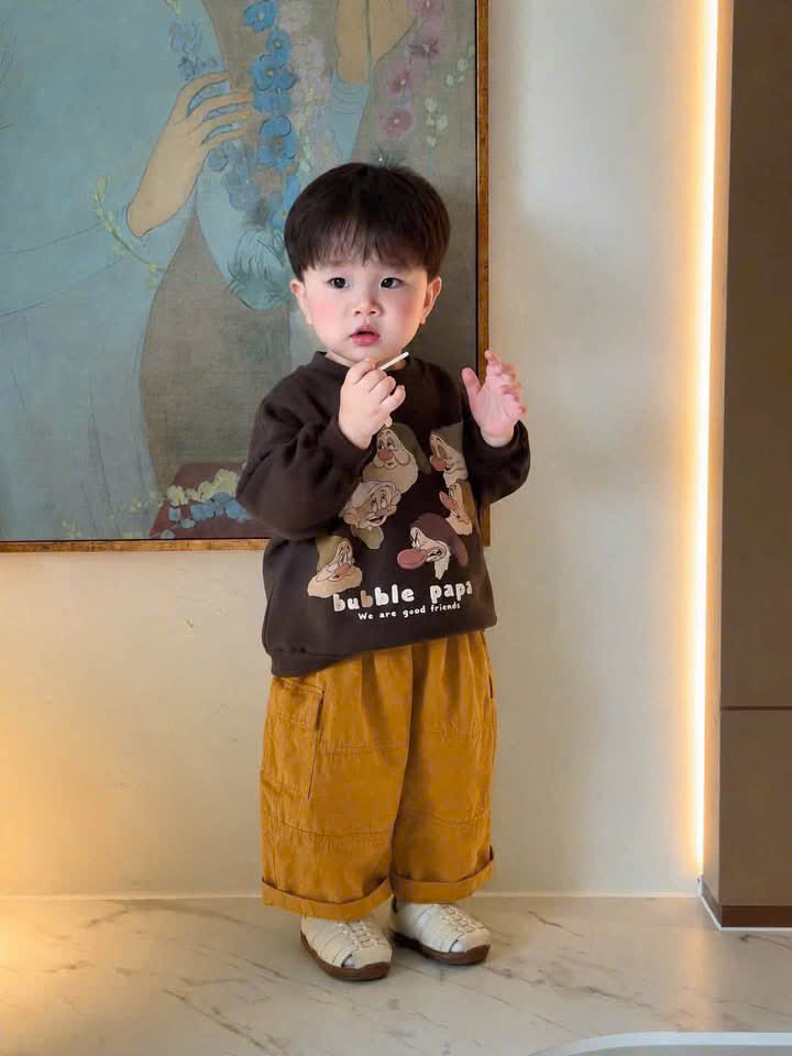 GOM B549 - SET BỘ BUPPLE PAPA NÂU QUẦN KAKI VÀNG