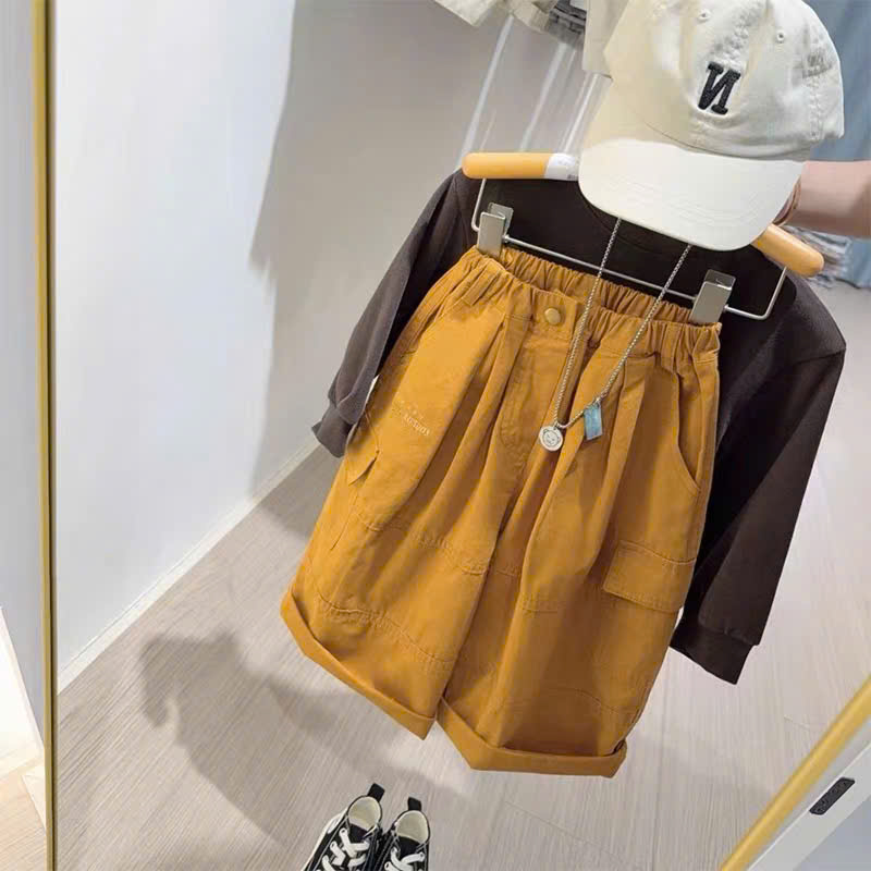 GOM B549 - SET BỘ BUPPLE PAPA NÂU QUẦN KAKI VÀNG