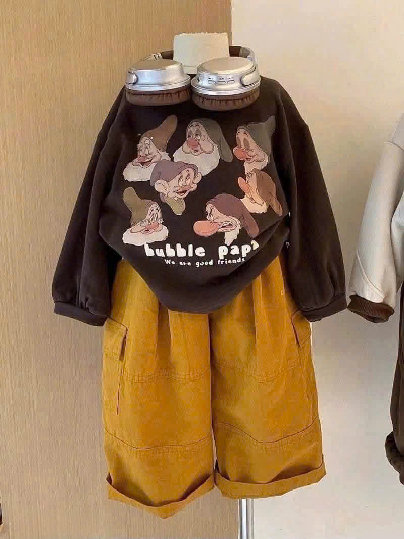 GOM B549 - SET BỘ BUPPLE PAPA NÂU QUẦN KAKI VÀNG