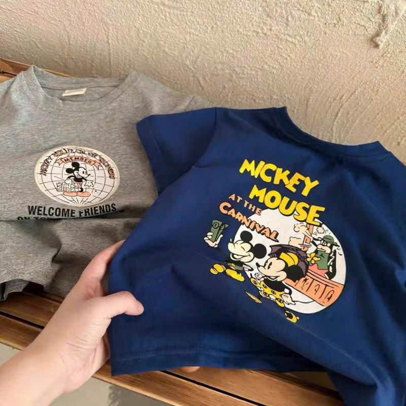 GOM B550 - SET 4 ÁO MICKEY MOUSE XANH ĐỎ GHI BE