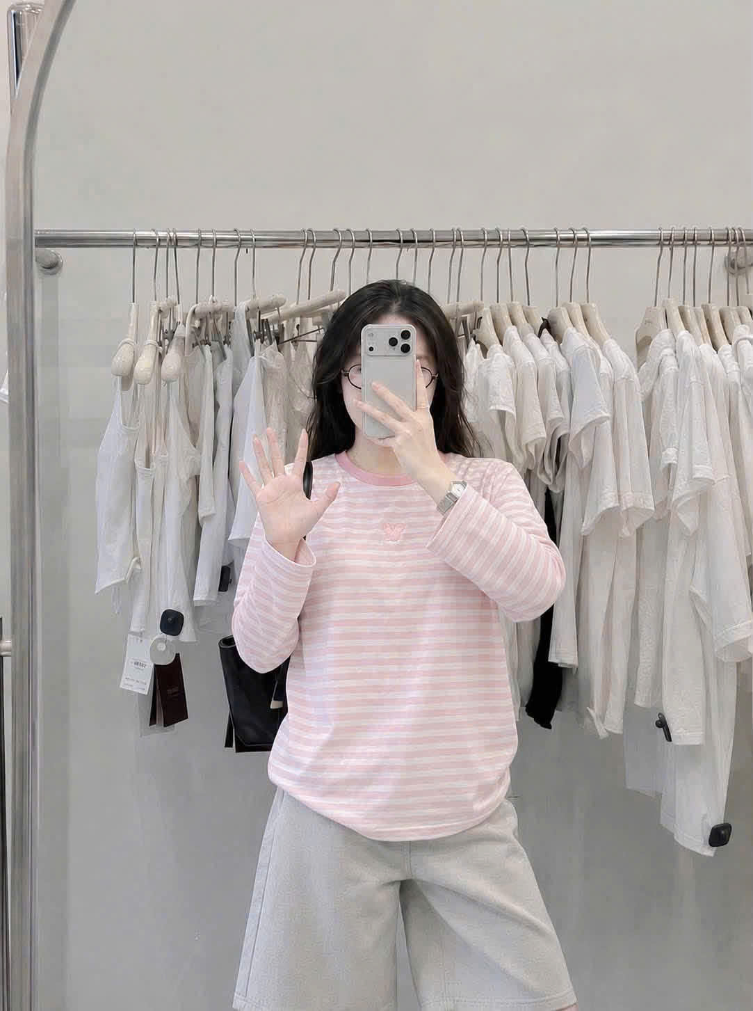 GOM B554 - SET 3 ÁO SỌC PASTEL VÀNG XANH HỒNG