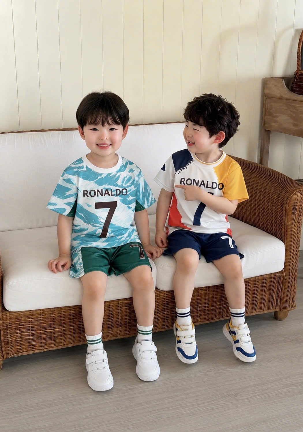 GOM B563 - SET 2 BỘ THỂ THAO RONALDO 7 SIZE NHỠ