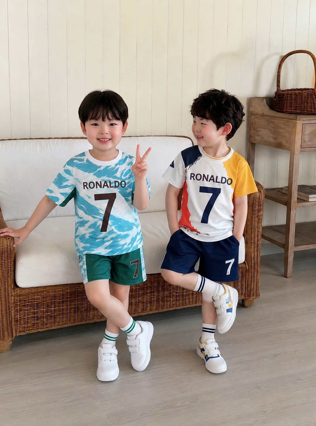 GOM B563 - SET 2 BỘ THỂ THAO RONALDO 7 SIZE NHỠ