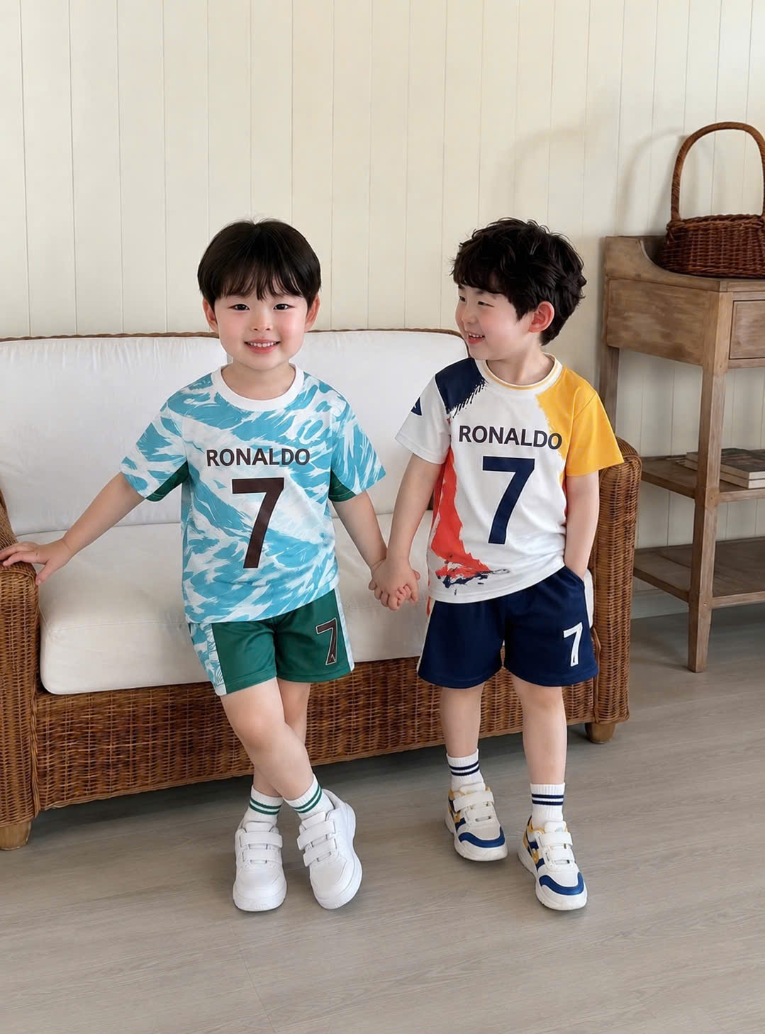GOM B563 - SET 2 BỘ THỂ THAO RONALDO 7 SIZE NHỠ