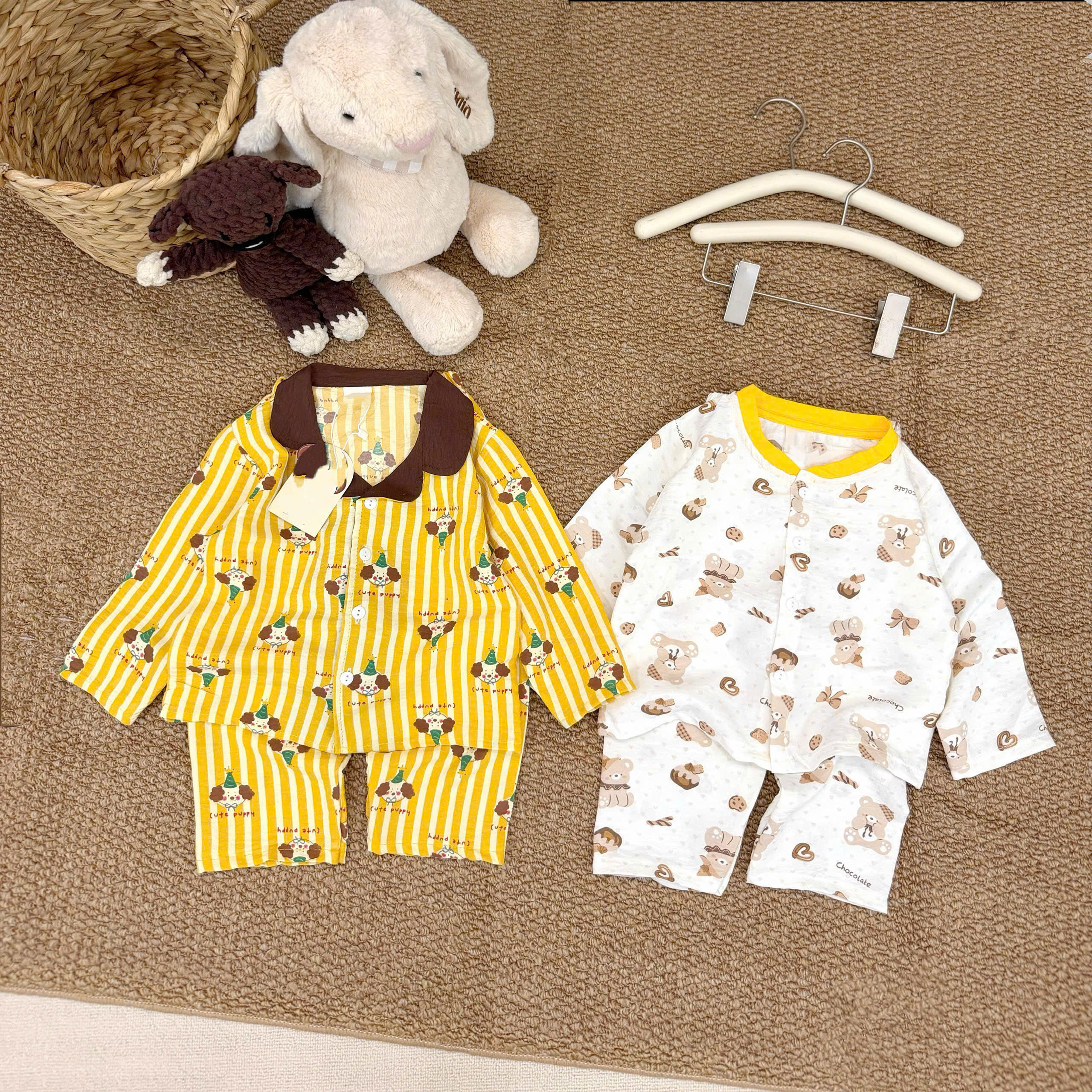 GOM B568 - SET 2 BỘ PIZAMA HOẠT HÌNH