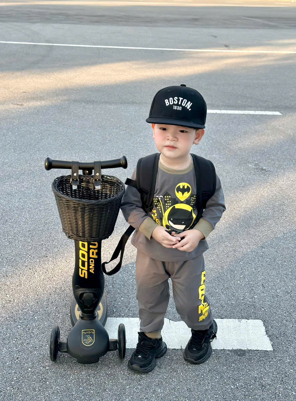 B579 - SET 2 BỘ BATMAN DÀI TAY XÁM RÊU
