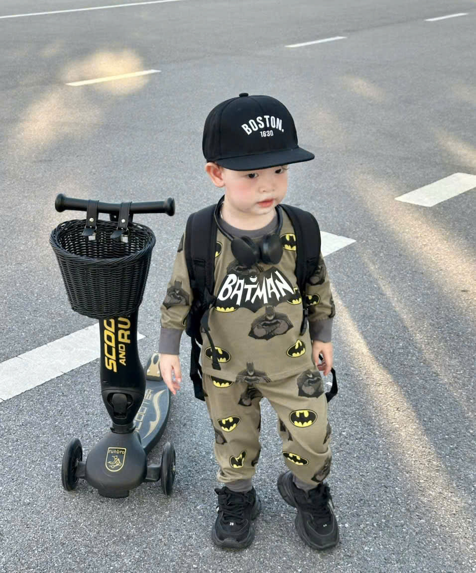 B579 - SET 2 BỘ BATMAN DÀI TAY XÁM RÊU
